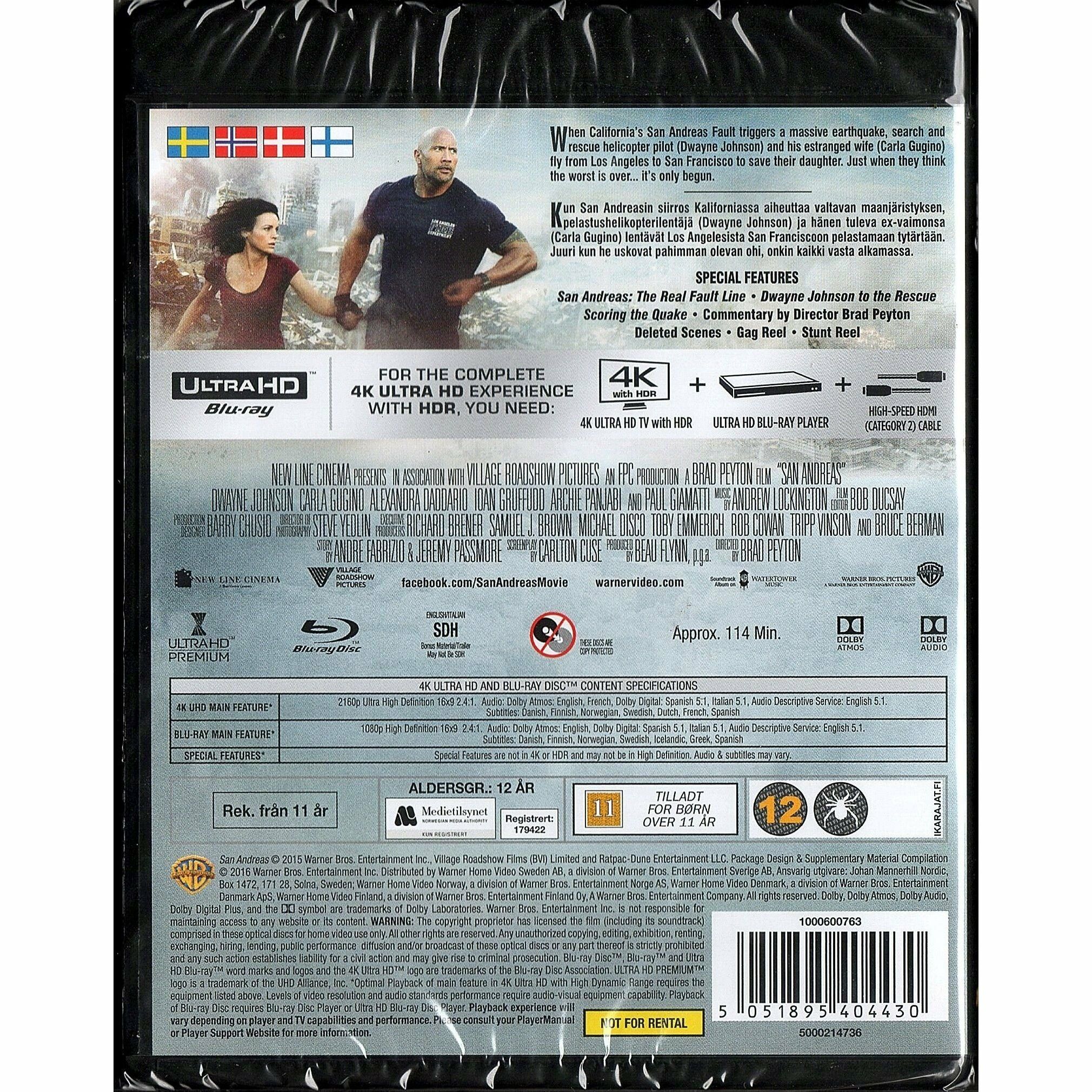 加州大地震 (2015) (4K Ultra HD + Blu-ray) (北歐版)