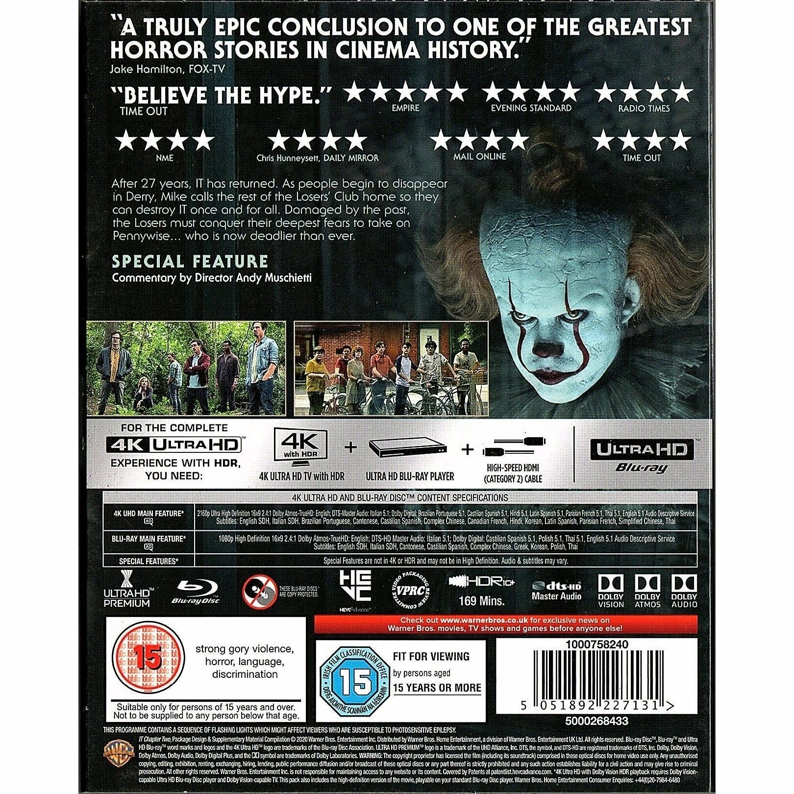 小丑回魂2 (2019) (4K Ultra HD + Blu-ray) (英國版)