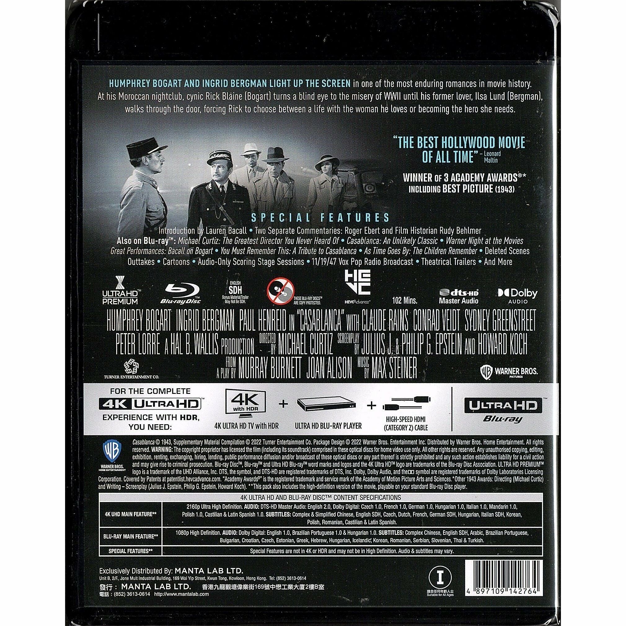 Casablanca (1942) (4K Ultra HD + Blu-ray)