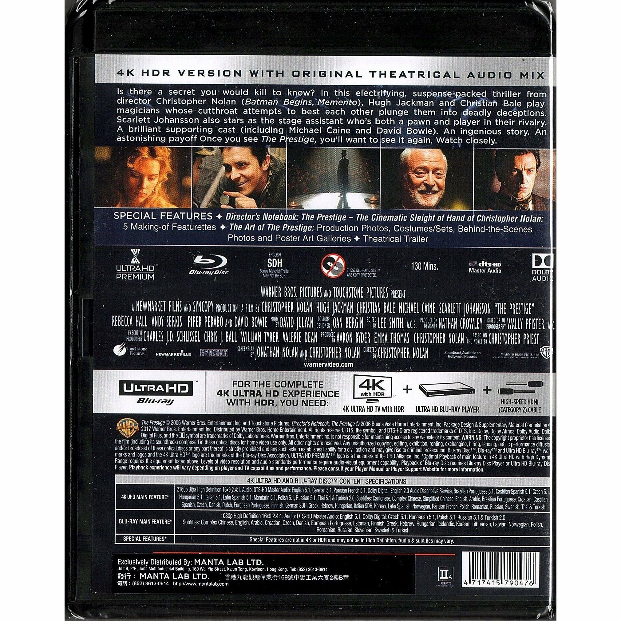 PRESTIGE, THE (UHD+BD)