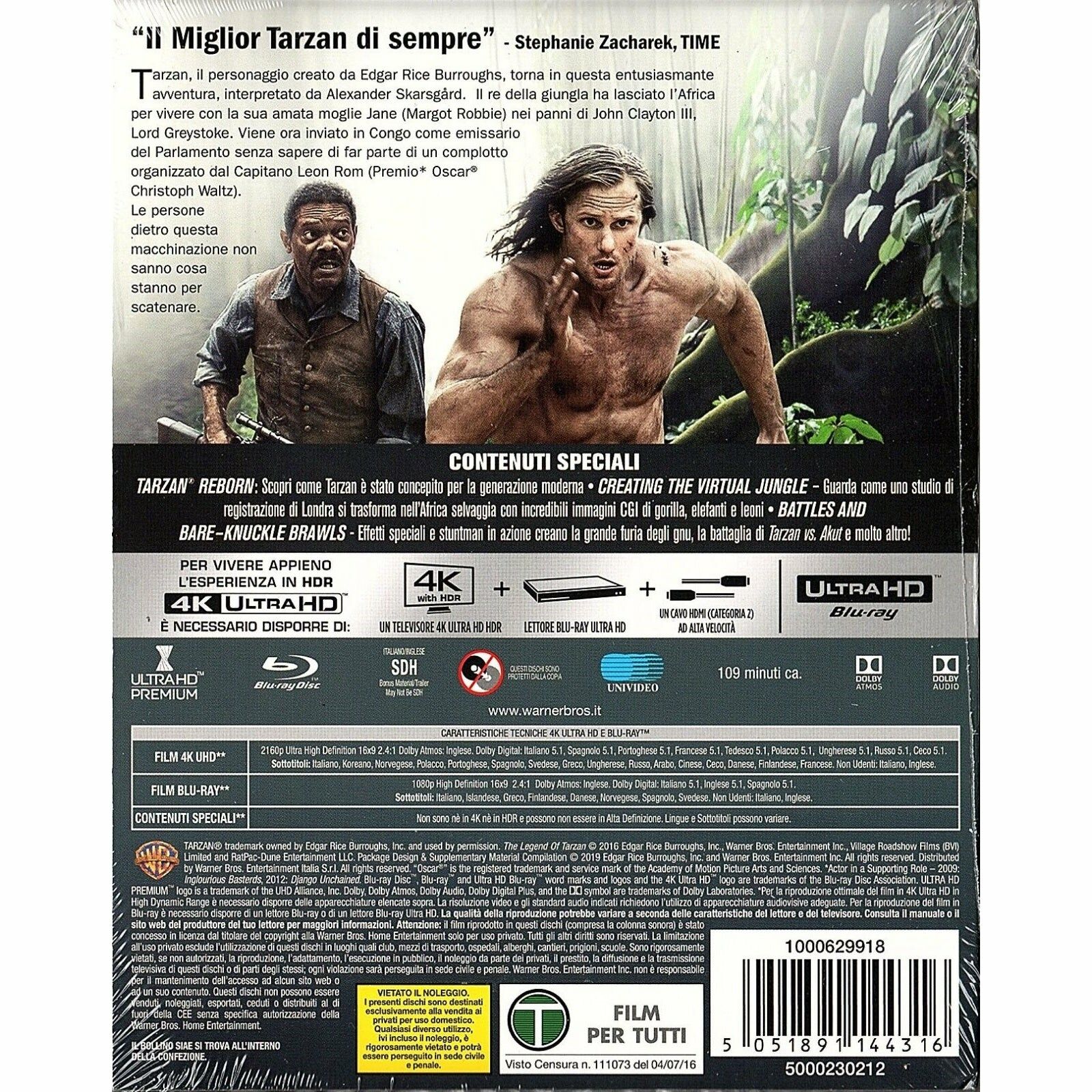Legend of Tarzan, The (2016) (4K Ultra HD + Blu-ray) (Italian version)