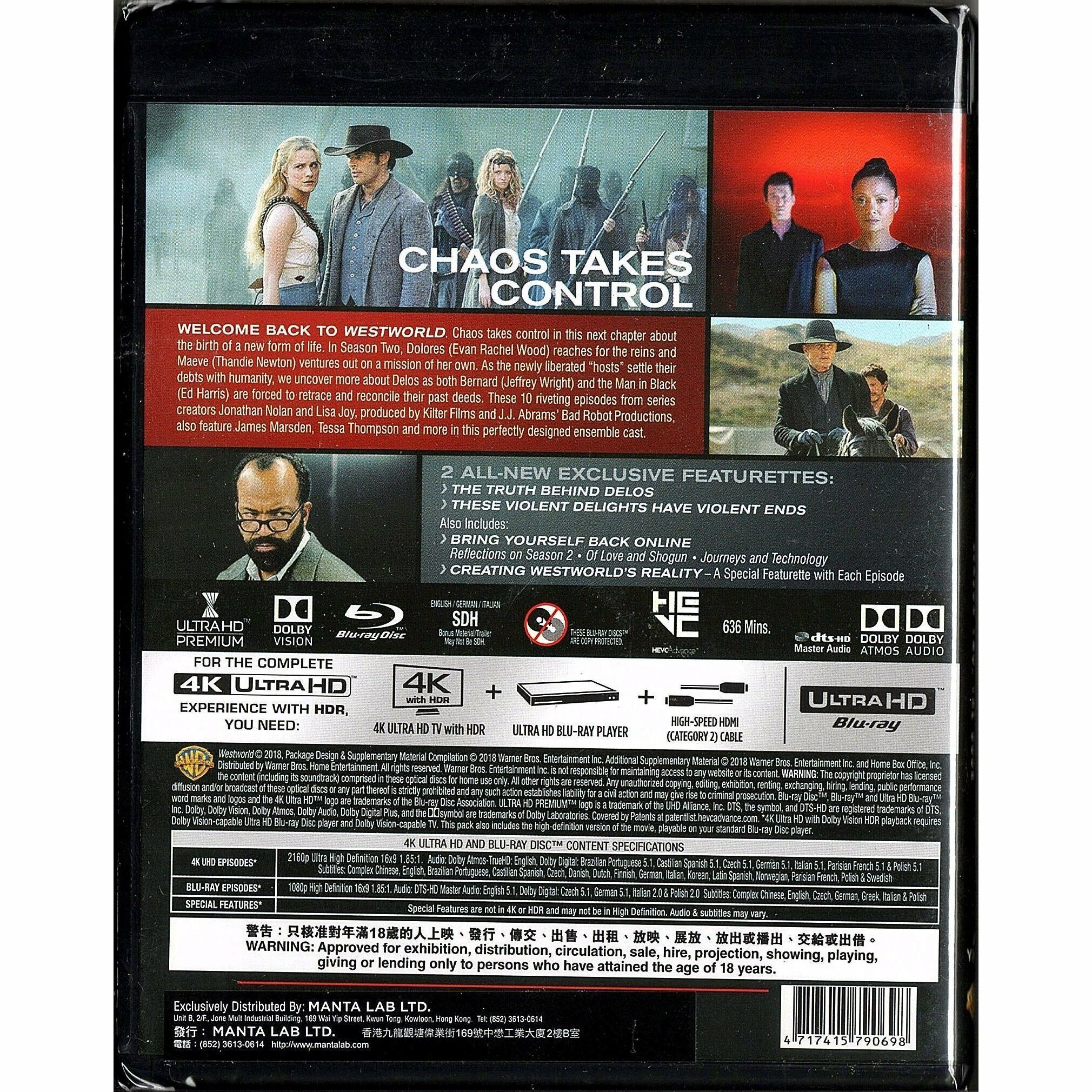 Westworld: Season Two (2018) (4K Ultra HD + Blu-ray) (6-disc)