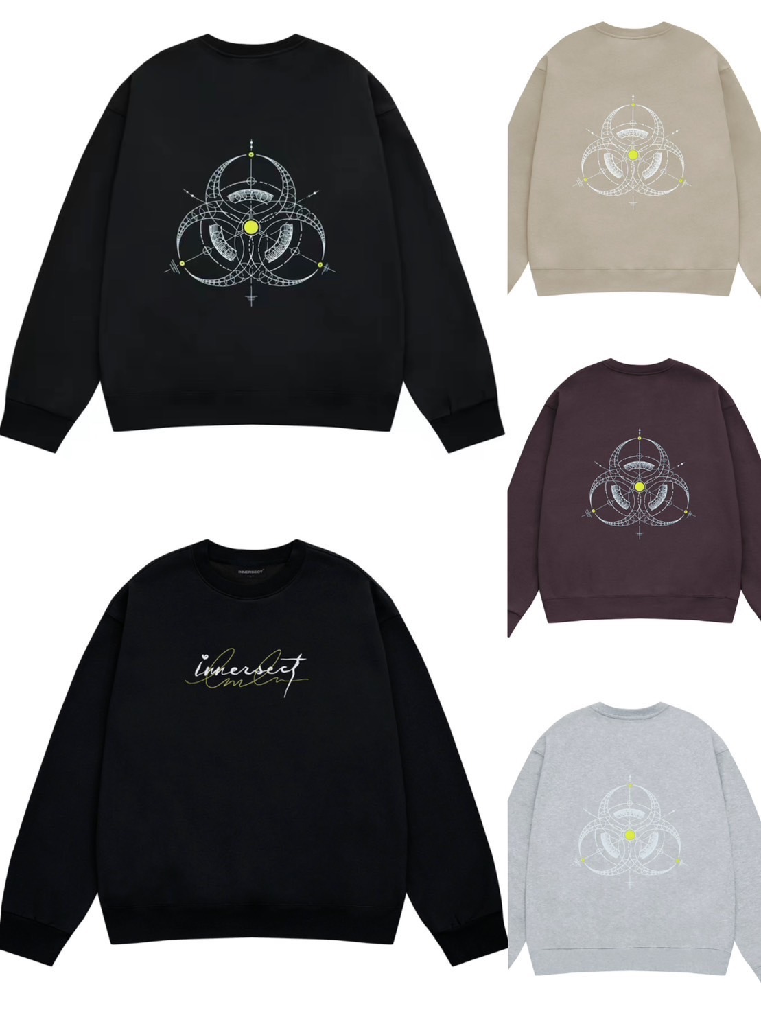 INNERSECT x JERRY LORENZO 大學T 長袖 陳冠希 三生萬物 草寫LOGO 背圖