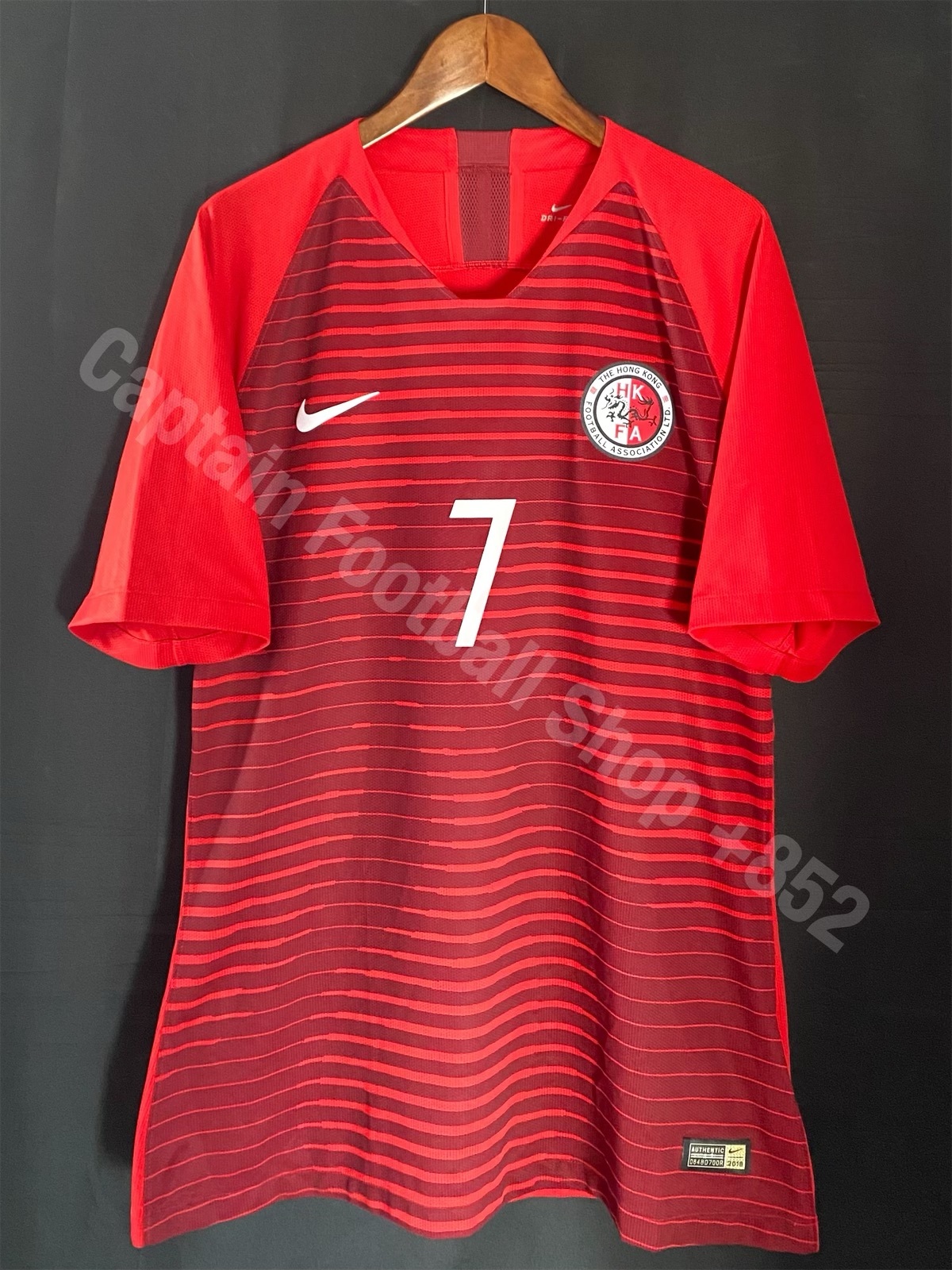 Hong Kong Football Team 2019 EAFF Football Championship Nike Home player issue shirt #7 W WONG