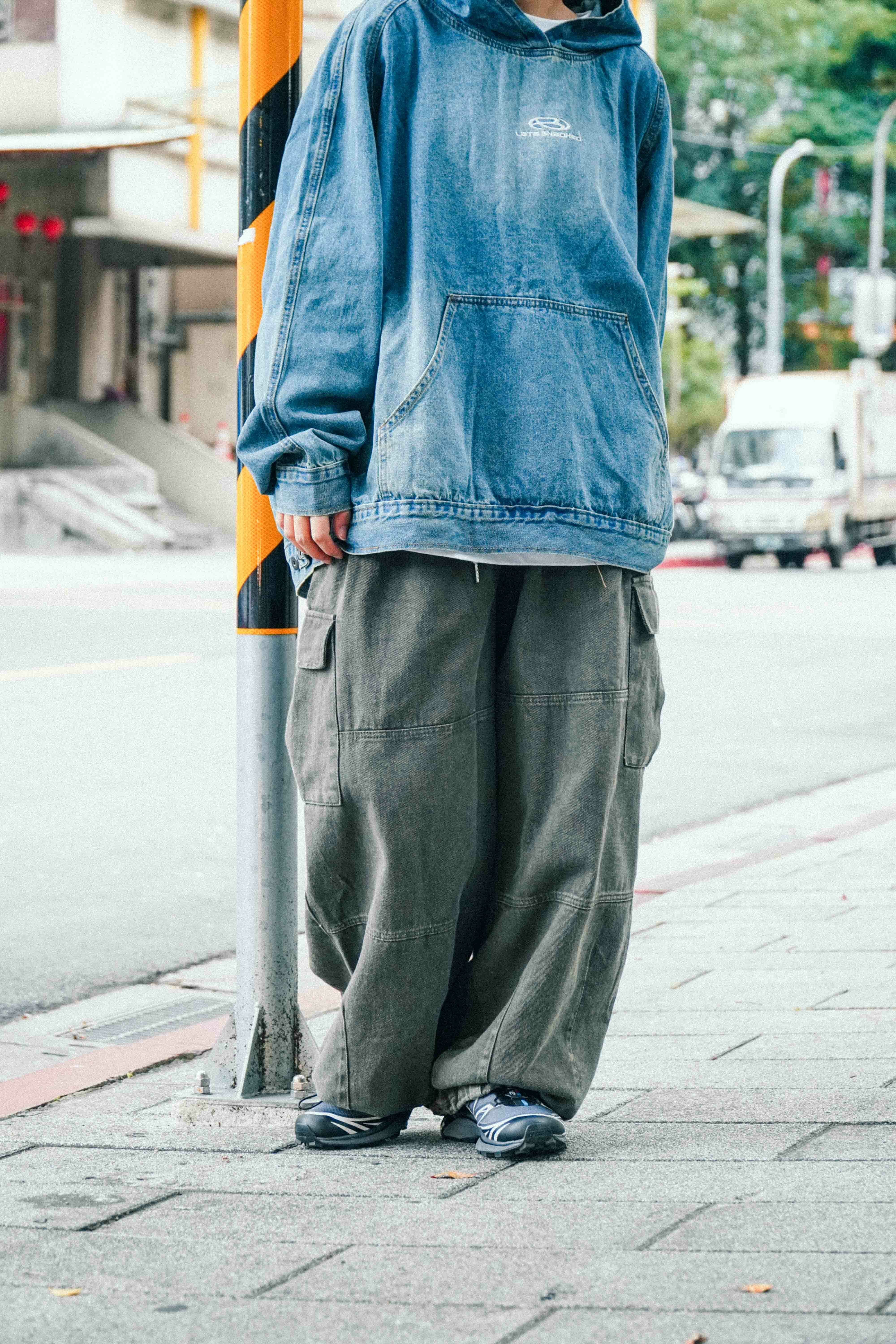 『Always_Good』水洗 大口袋 超寬 工裝褲