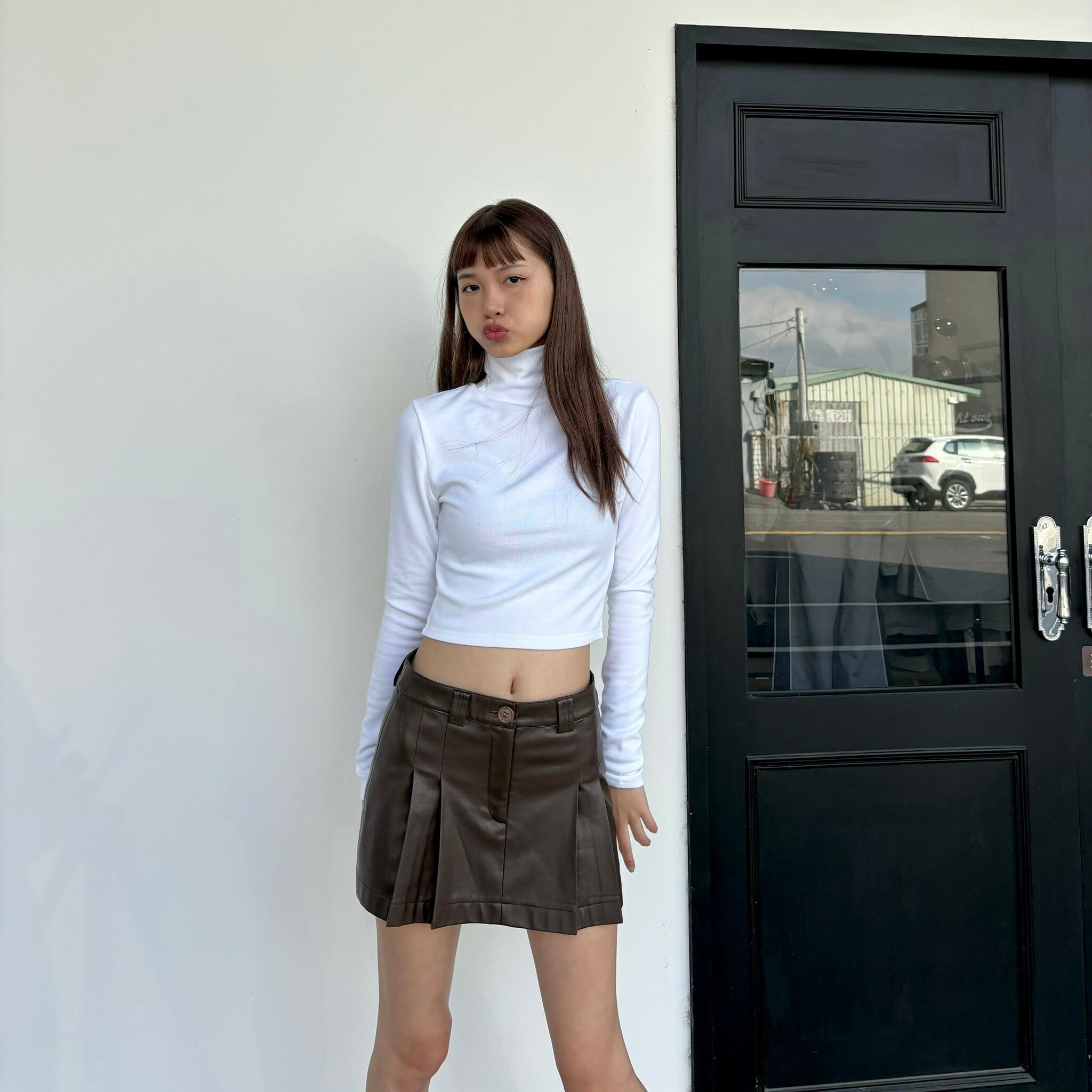 指套設計羊絨加厚高領打底衣