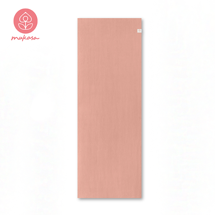MUKASA 天然橡膠瑜珈墊-5mm 玫瑰棕 MUK-23107