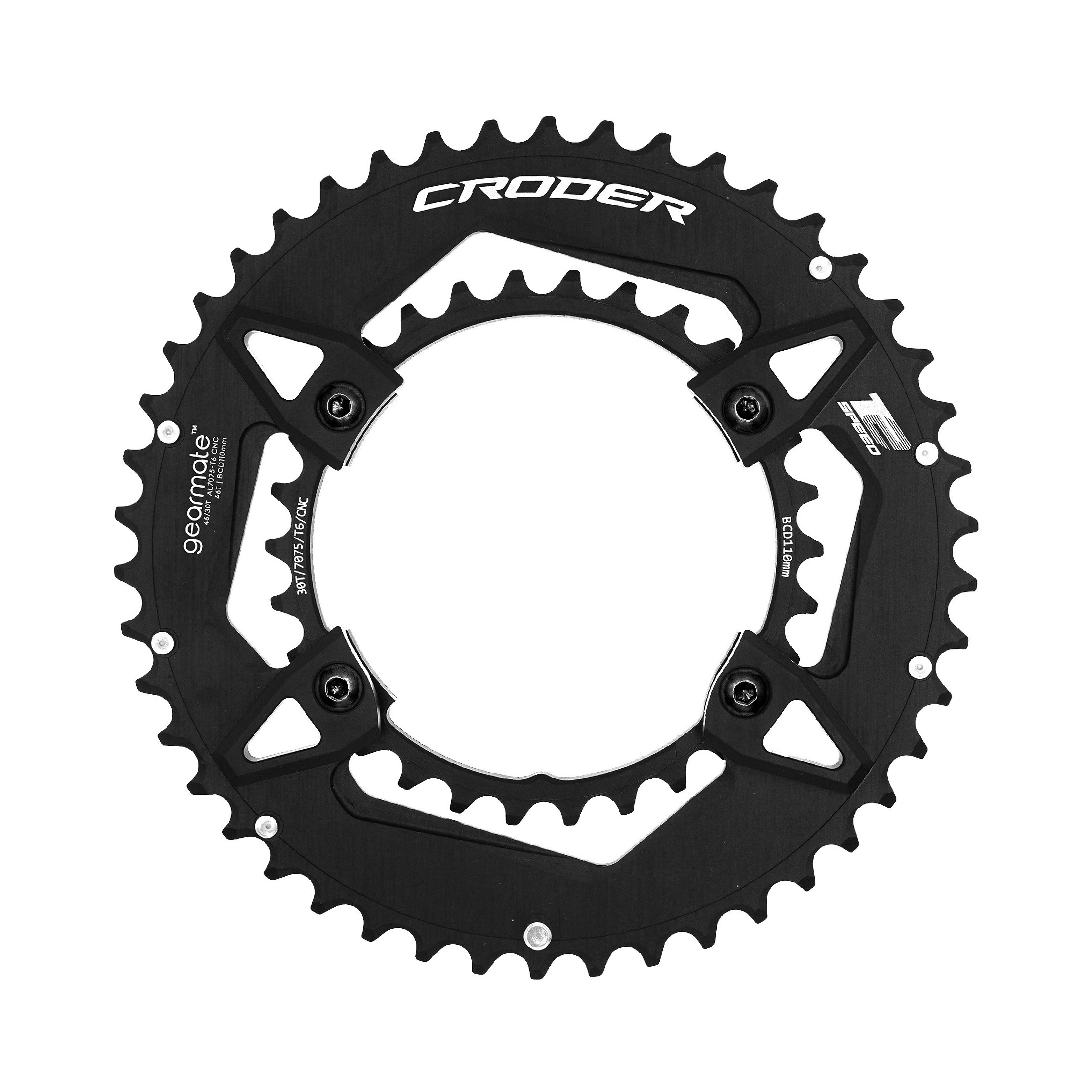 Amazon | BikinGreen CNC 46/30T BCD 110 非隠し/隠しボルト5個