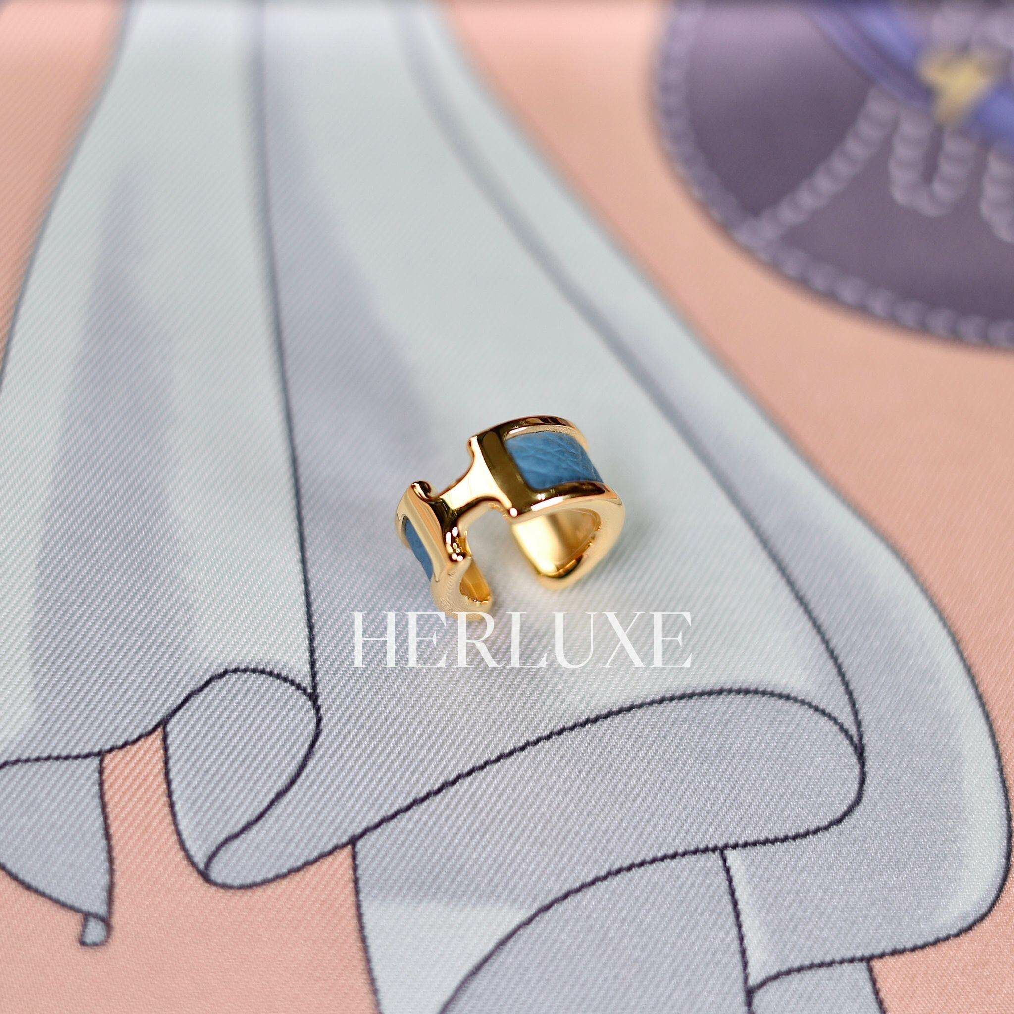 耳骨扣 Bijou d’oreille olympe pm bleu jean cc epsom