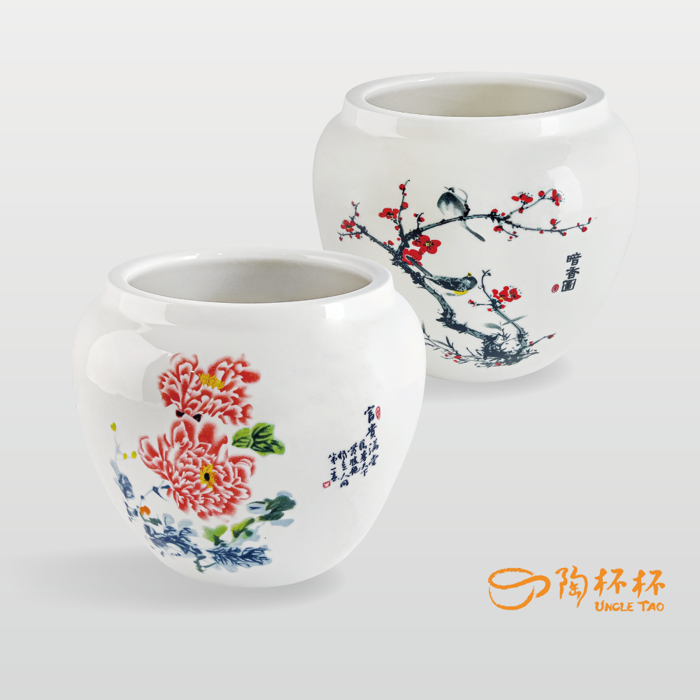 牡丹/梅花 佛跳牆甕 2500ml AS04-01 新年熱銷佛跳牆雞湯盅盅中式【陶杯杯瓷器】餐具餐盤 碗盤杯筷 台灣出貨