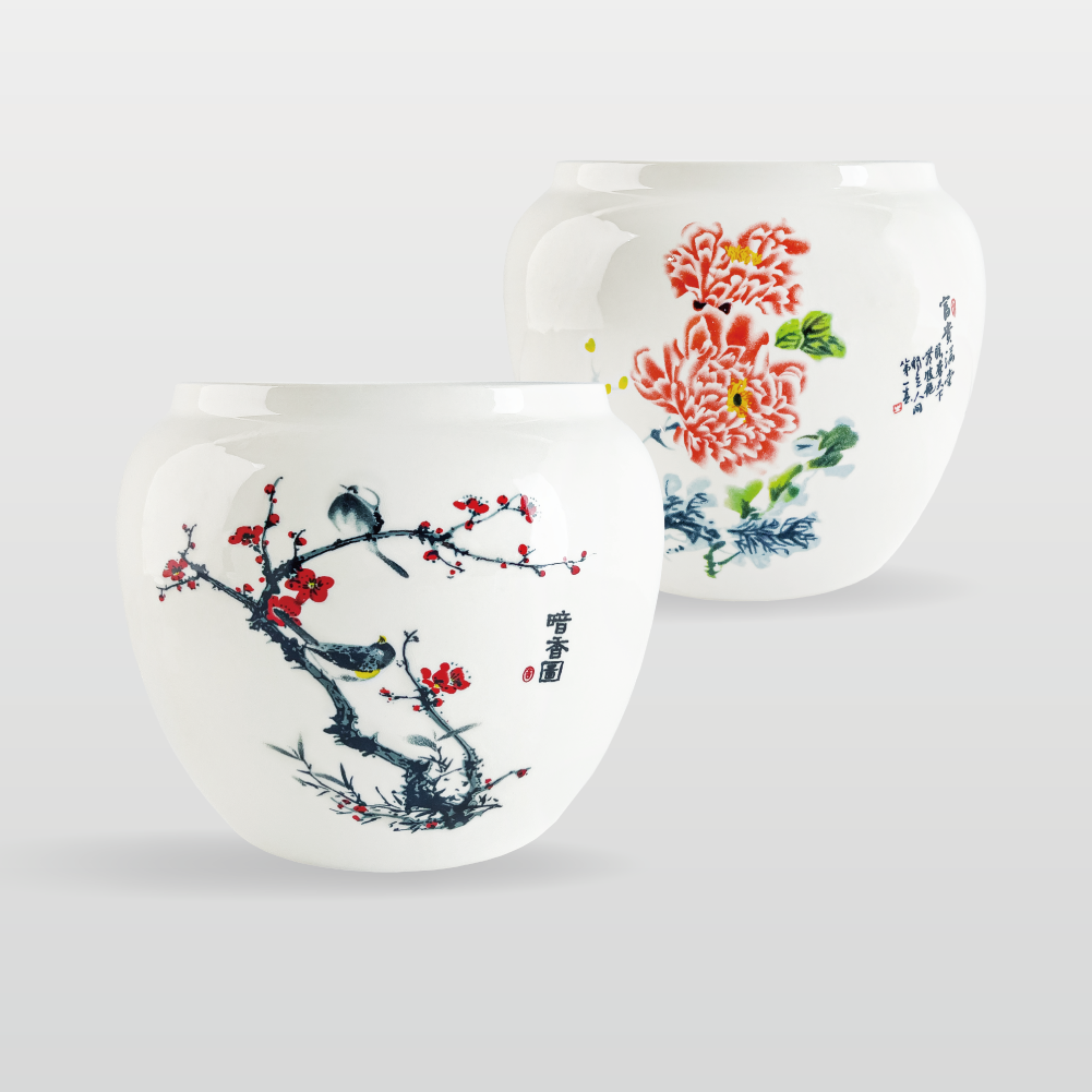 牡丹/梅花 佛跳牆甕 2500ml AS04-01 新年熱銷佛跳牆雞湯盅盅中式【陶杯杯瓷器】餐具餐盤 碗盤杯筷 台灣出貨