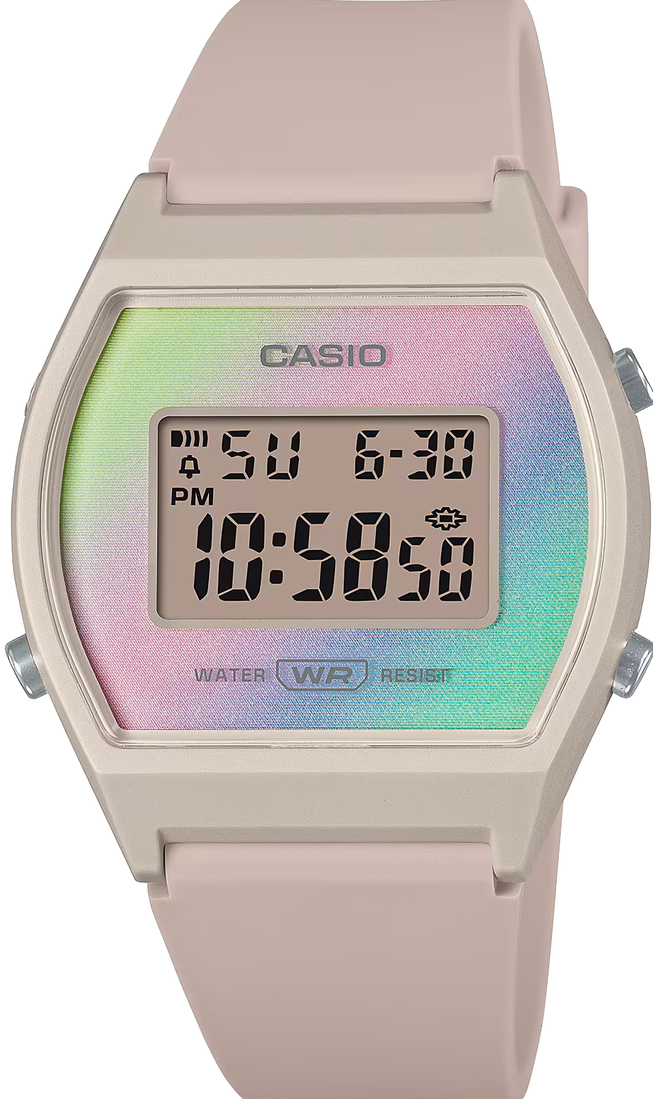萬年鐘錶 - CASIO  漸層繽紛錶面經典電子錶  LW-205H-4A  錶徑35MM