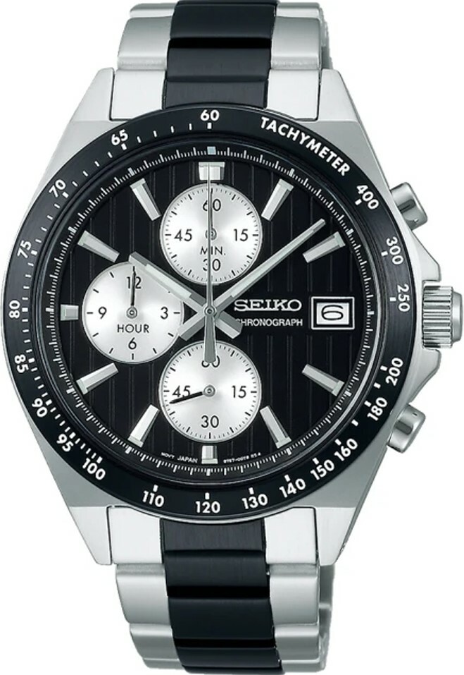 萬年鐘錶 - SEIKO   CS 系列 經典三眼計時男錶 SBTR043J  / 8T67-00Y0D 錶徑41MM