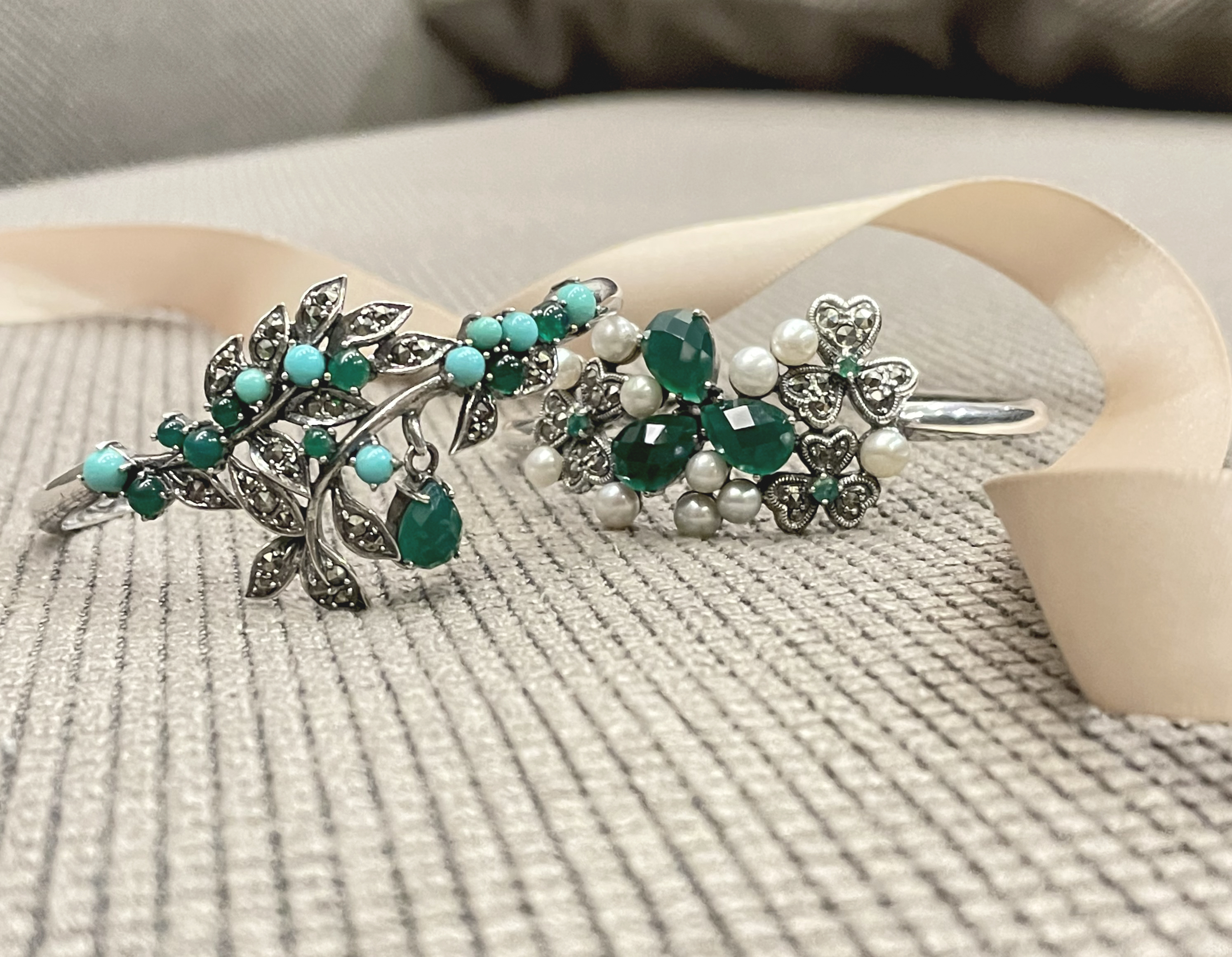 綠玉髓青金石手環