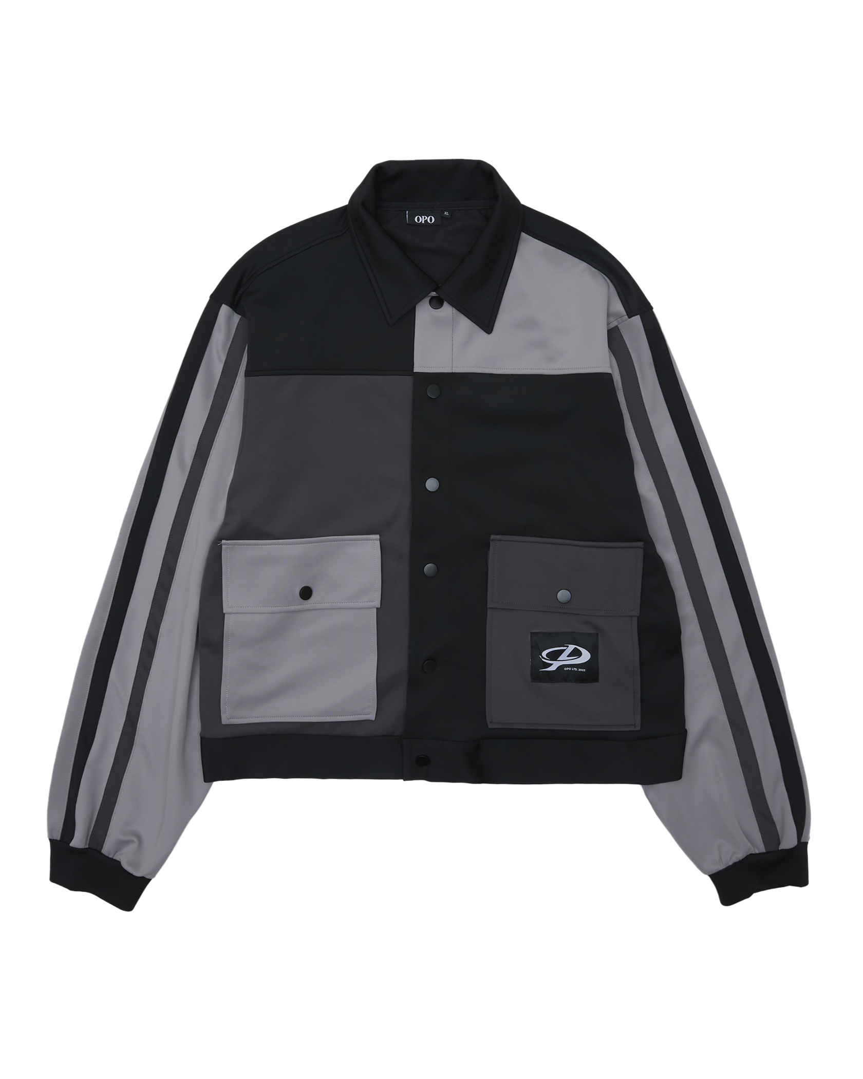 OPO DESIGN 拼色線條運動夾克