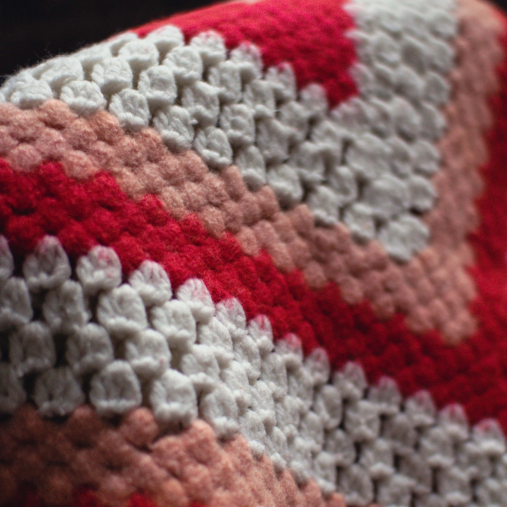 GRANNY KNIT BLANKET 美國 紅白 簍空 手工 鉤織 針織 毛毯 沙發毯