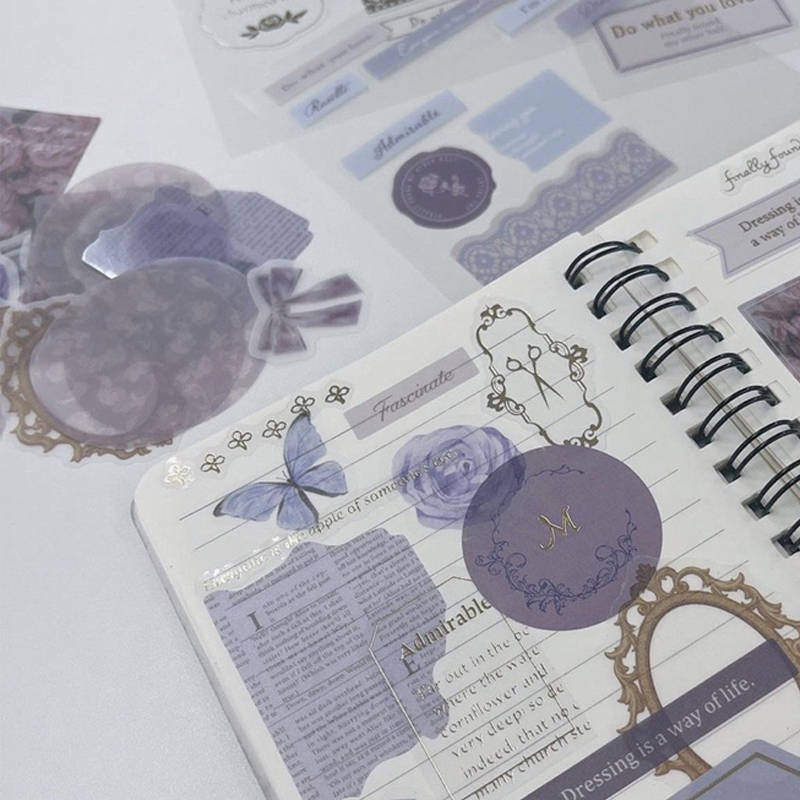 裝飾貼紙/紫色系 40枚