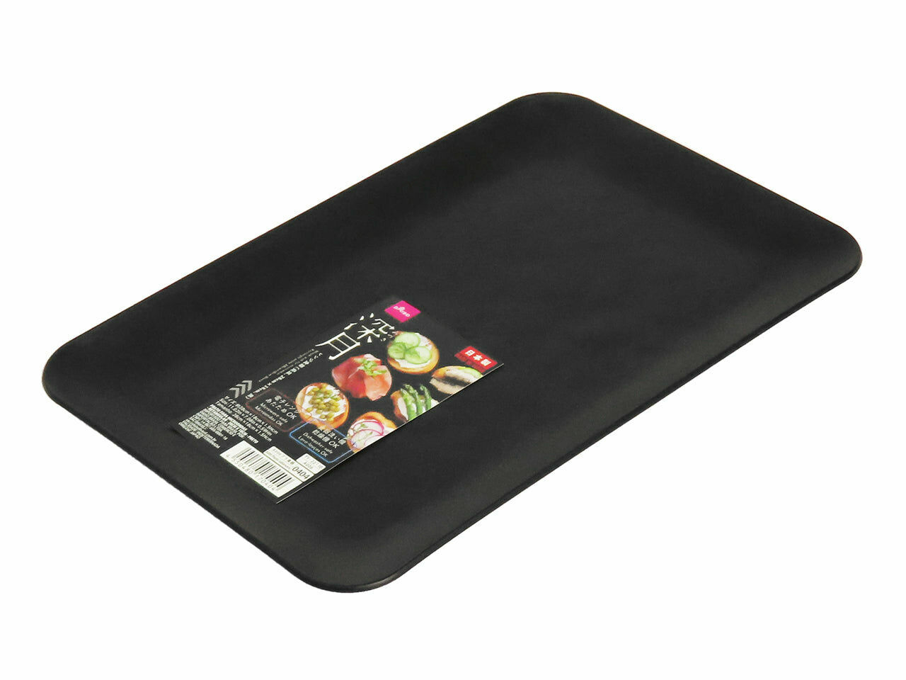 深月微波餐盤/黑 28x18cm