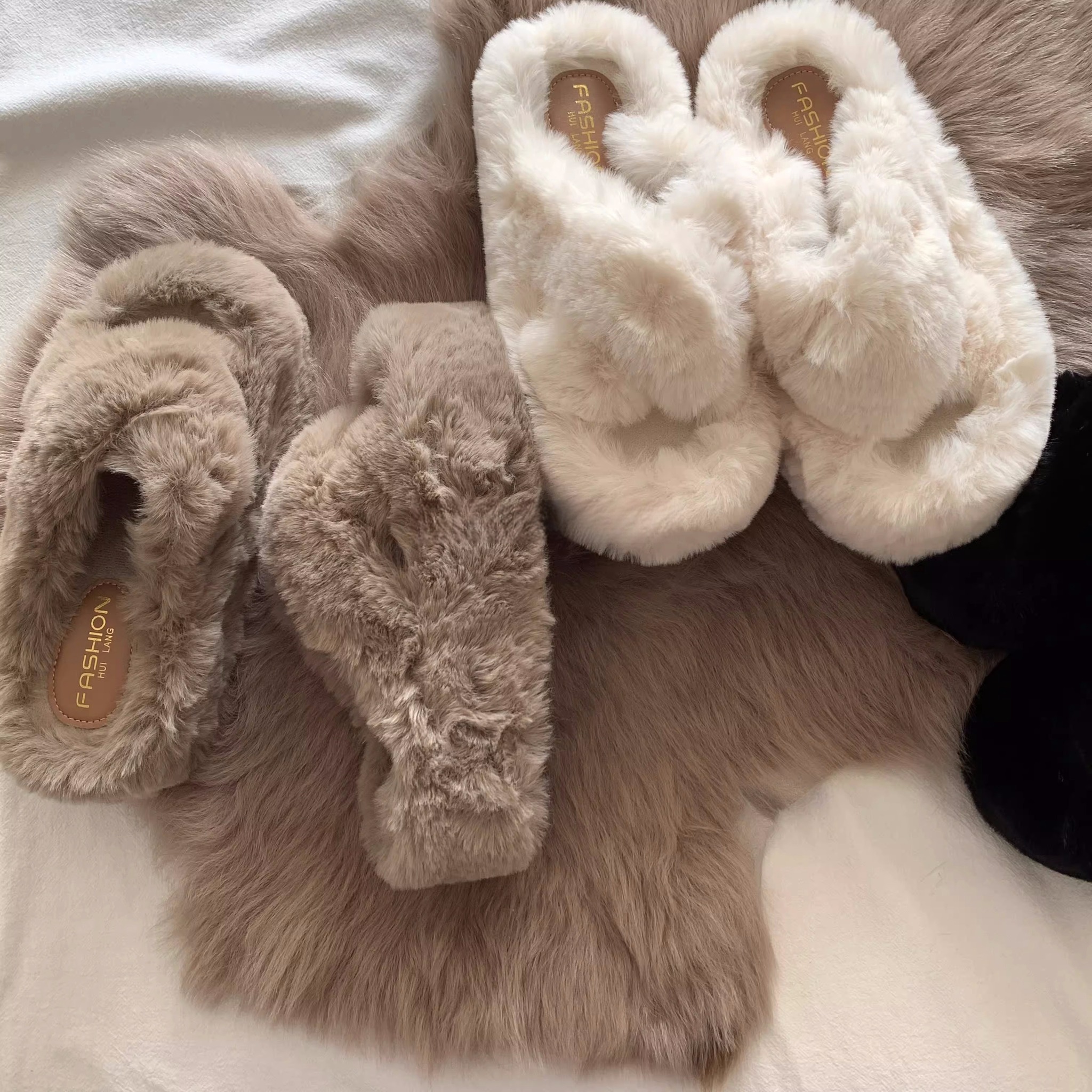 furry mommy butter shoes