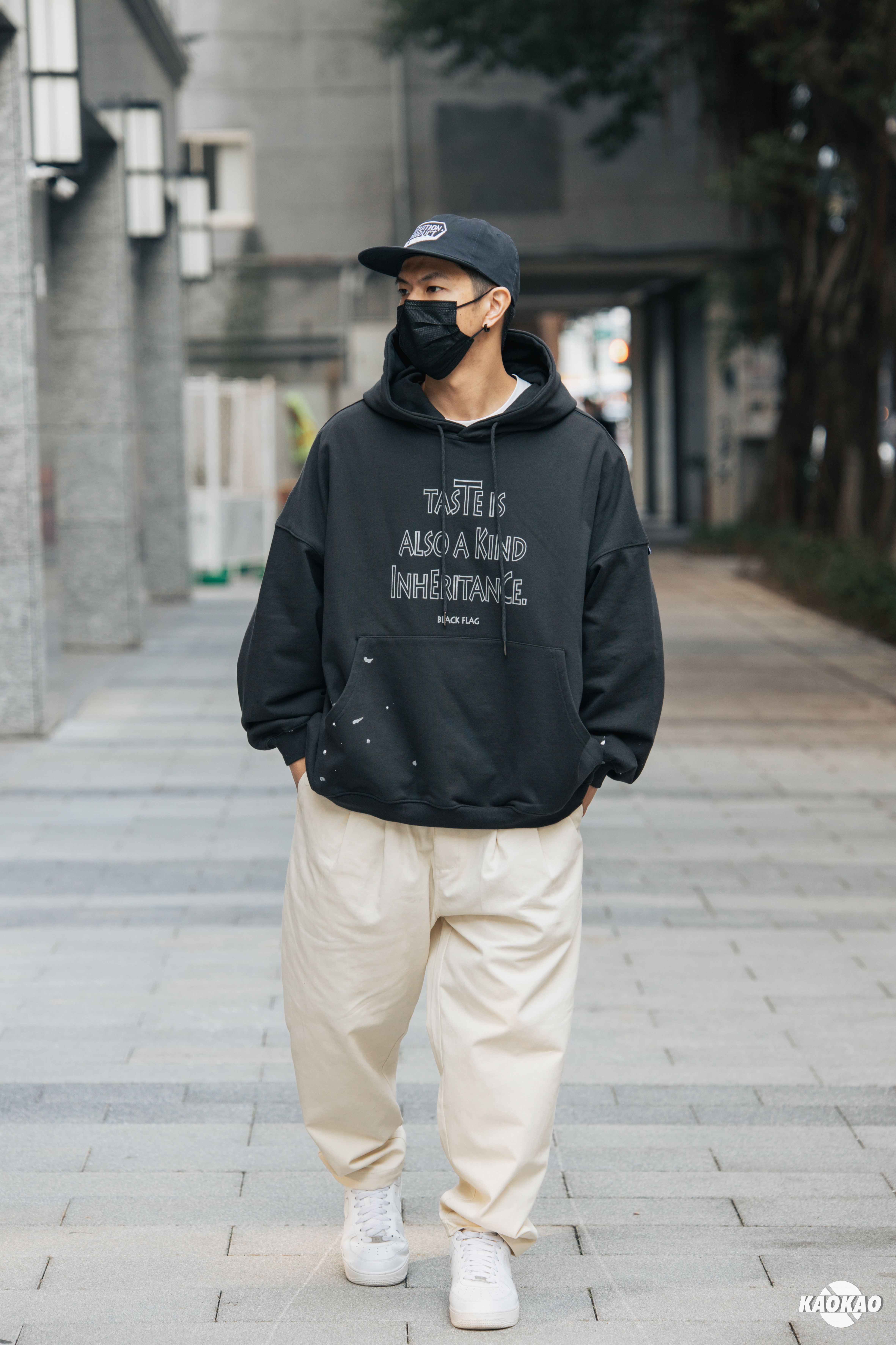 BLACK FLAG SPLATTER PAINT HOODIE 潑漆文字 帽T