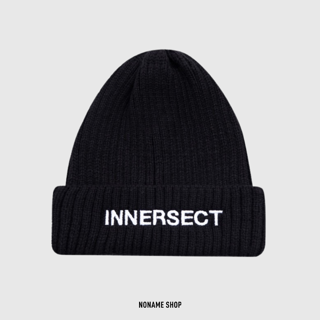 INNERSECT 品牌LOGO 針織 毛帽 黑