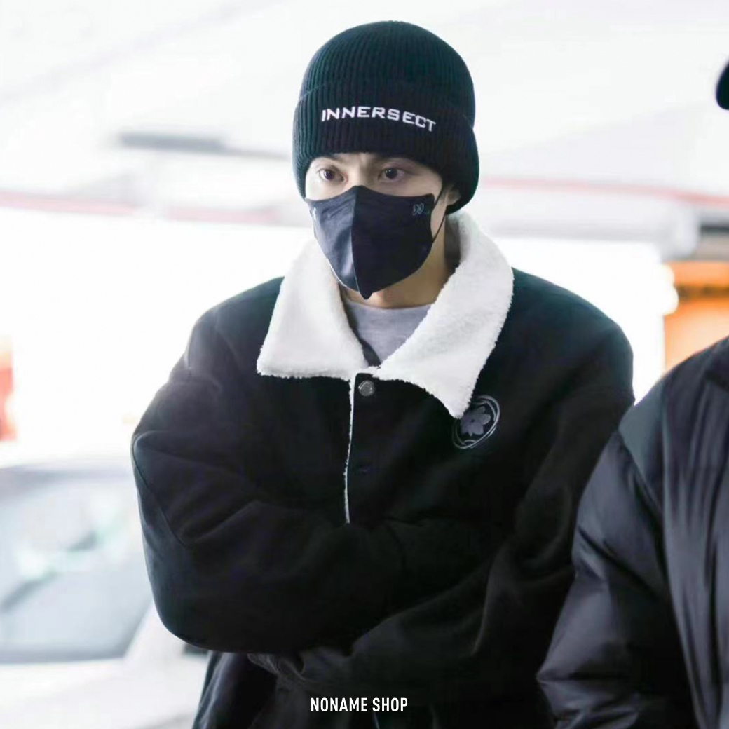 INNERSECT 品牌LOGO 針織 毛帽 黑