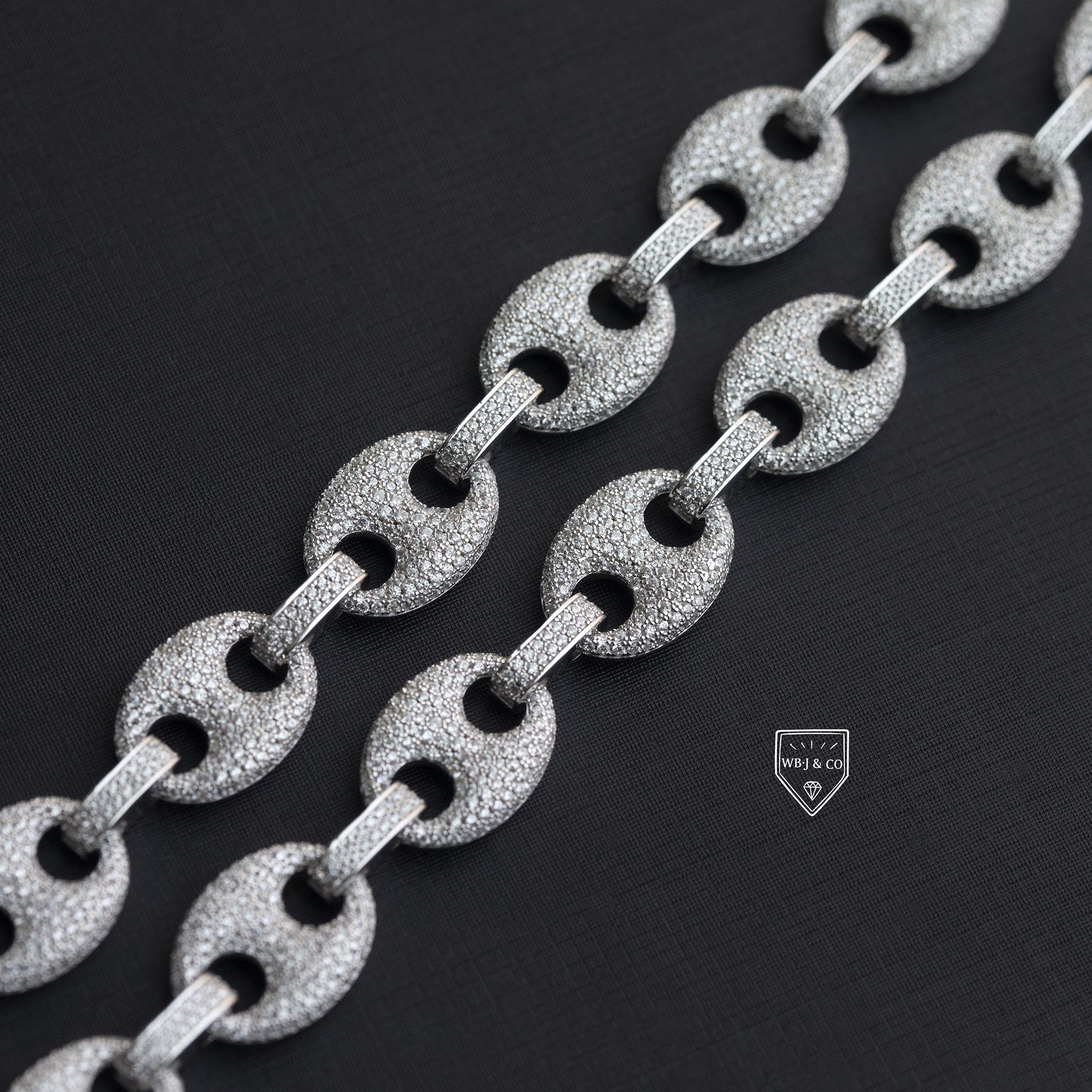 14mm 滿鑲豬鼻項鍊