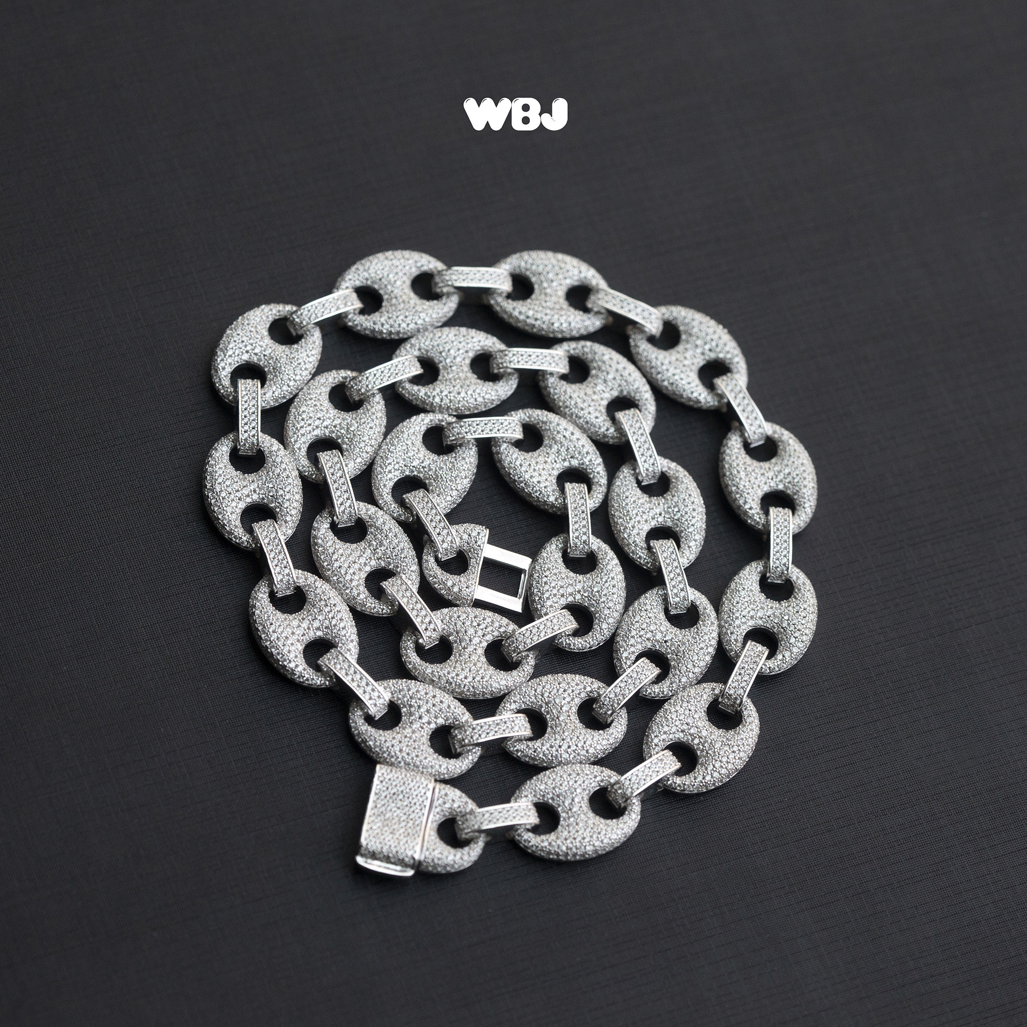 14mm 滿鑲豬鼻項鍊