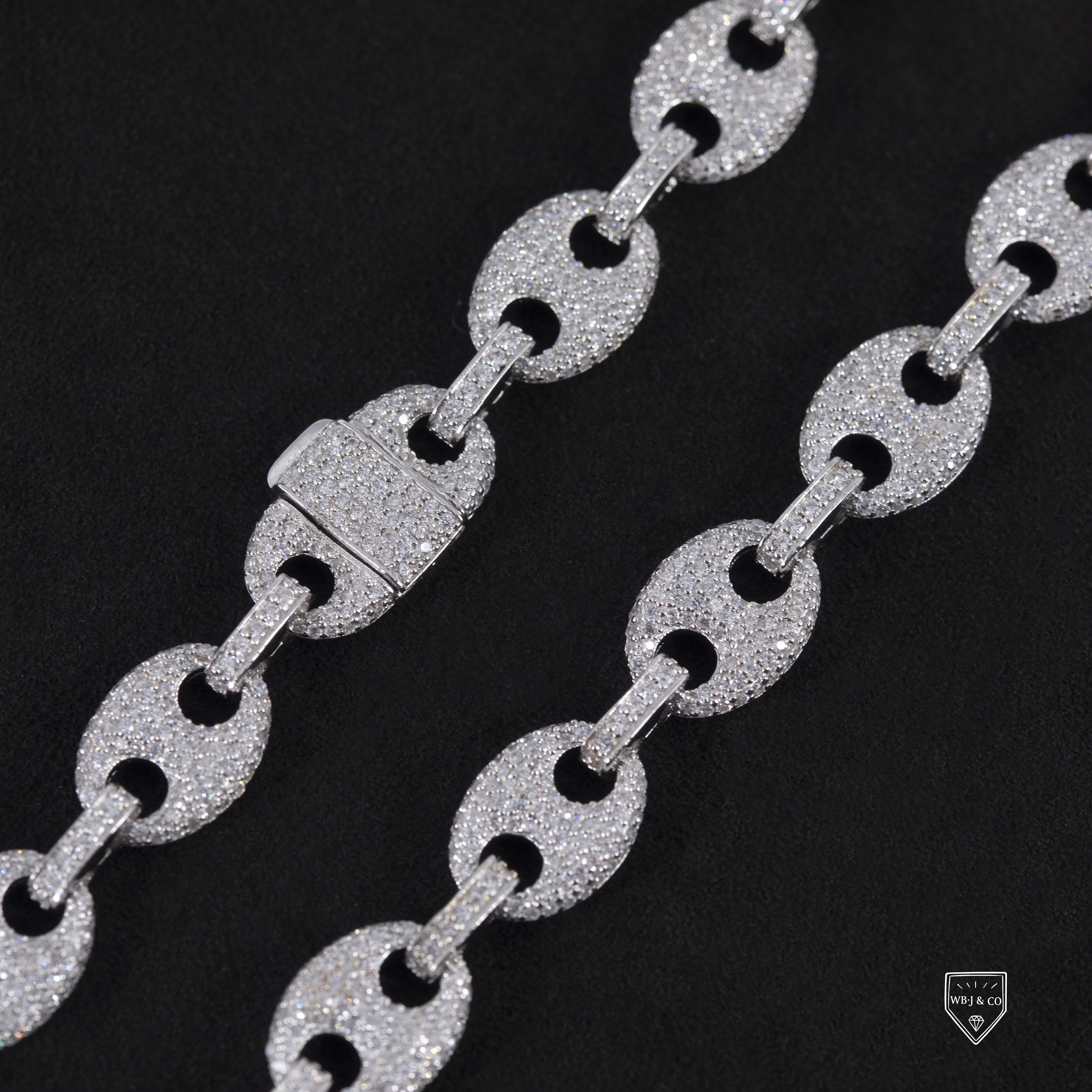 10mm 滿鑲豬鼻項鍊