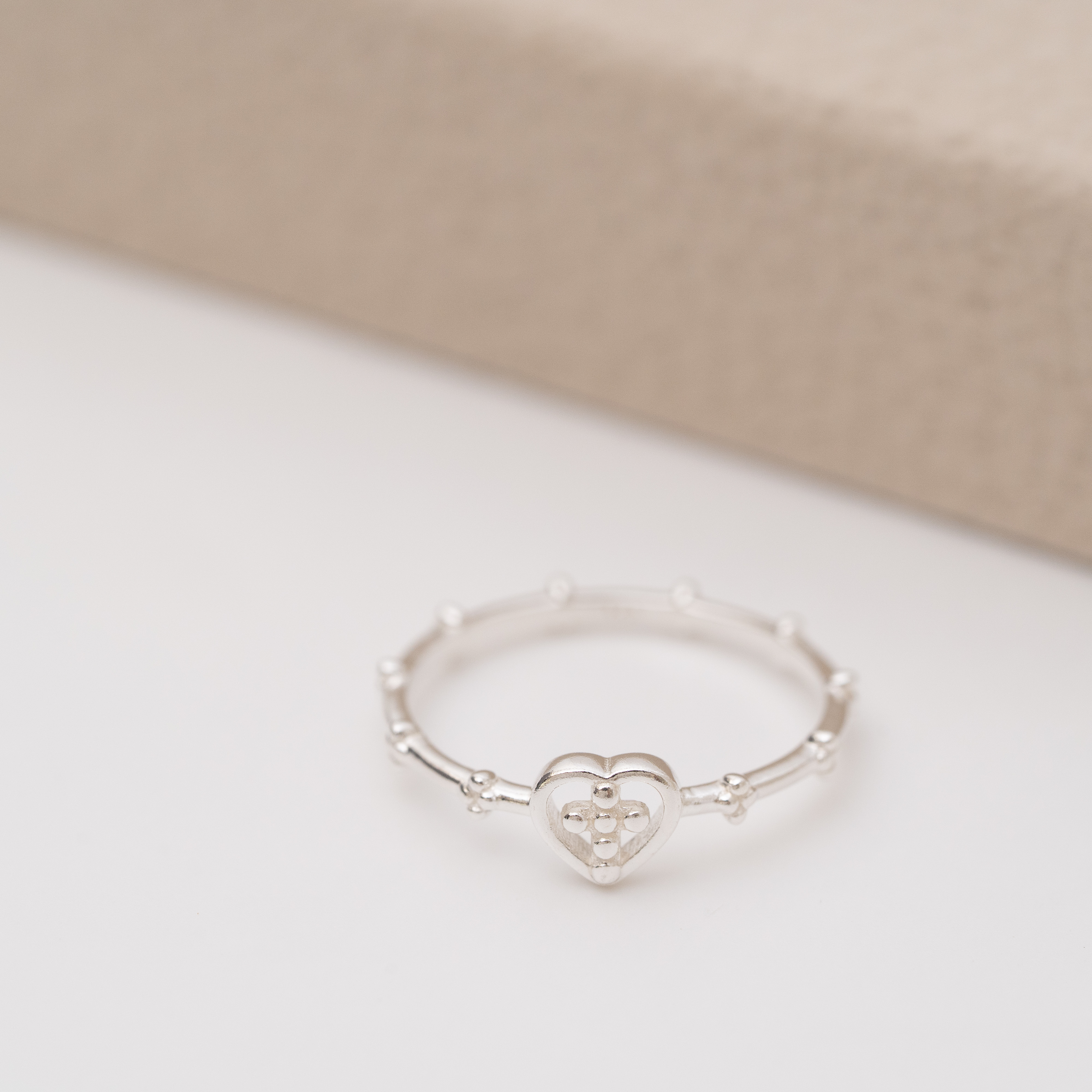 復古心心純銀戒指 svr15