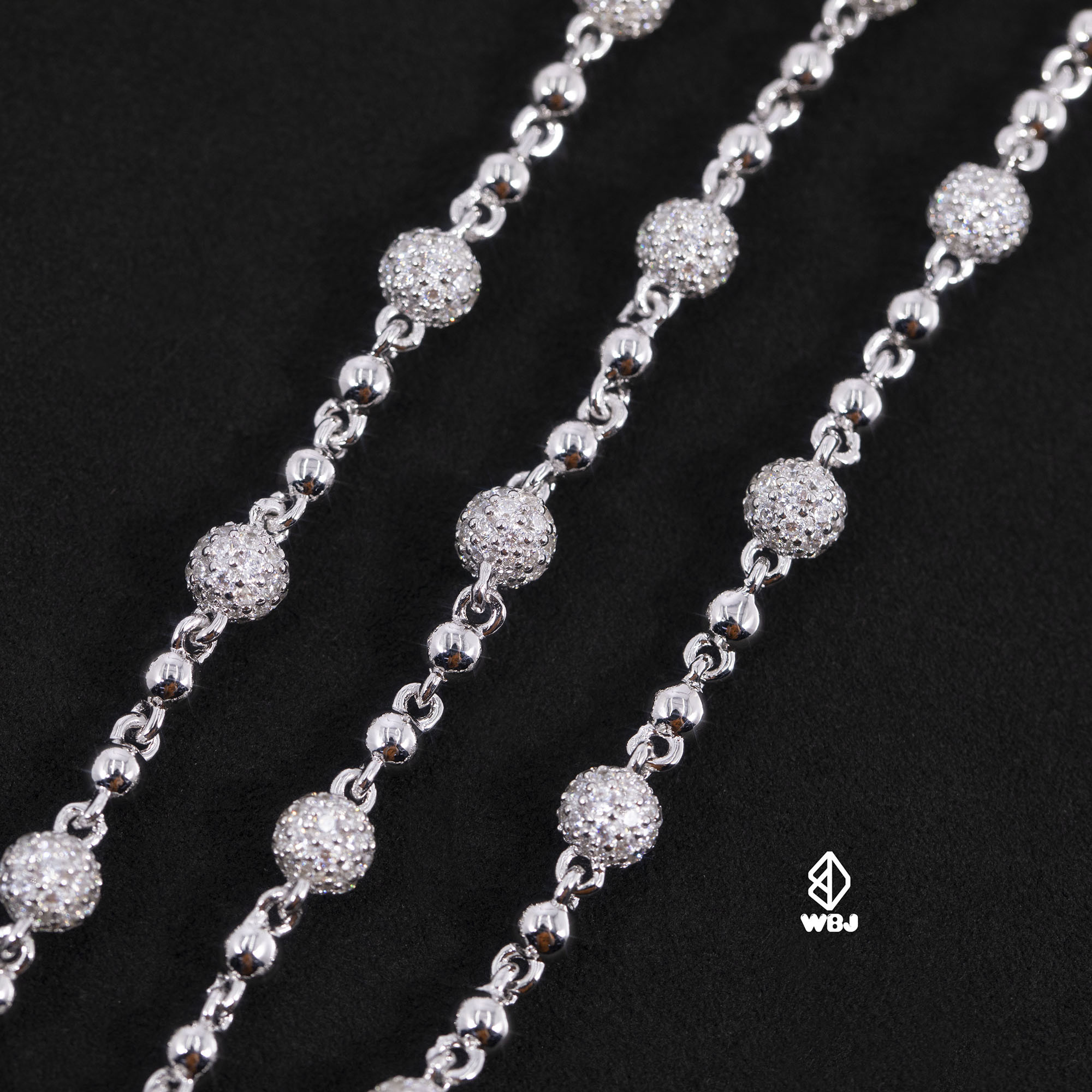 6mm 鑲嵌混合圓珠項鍊