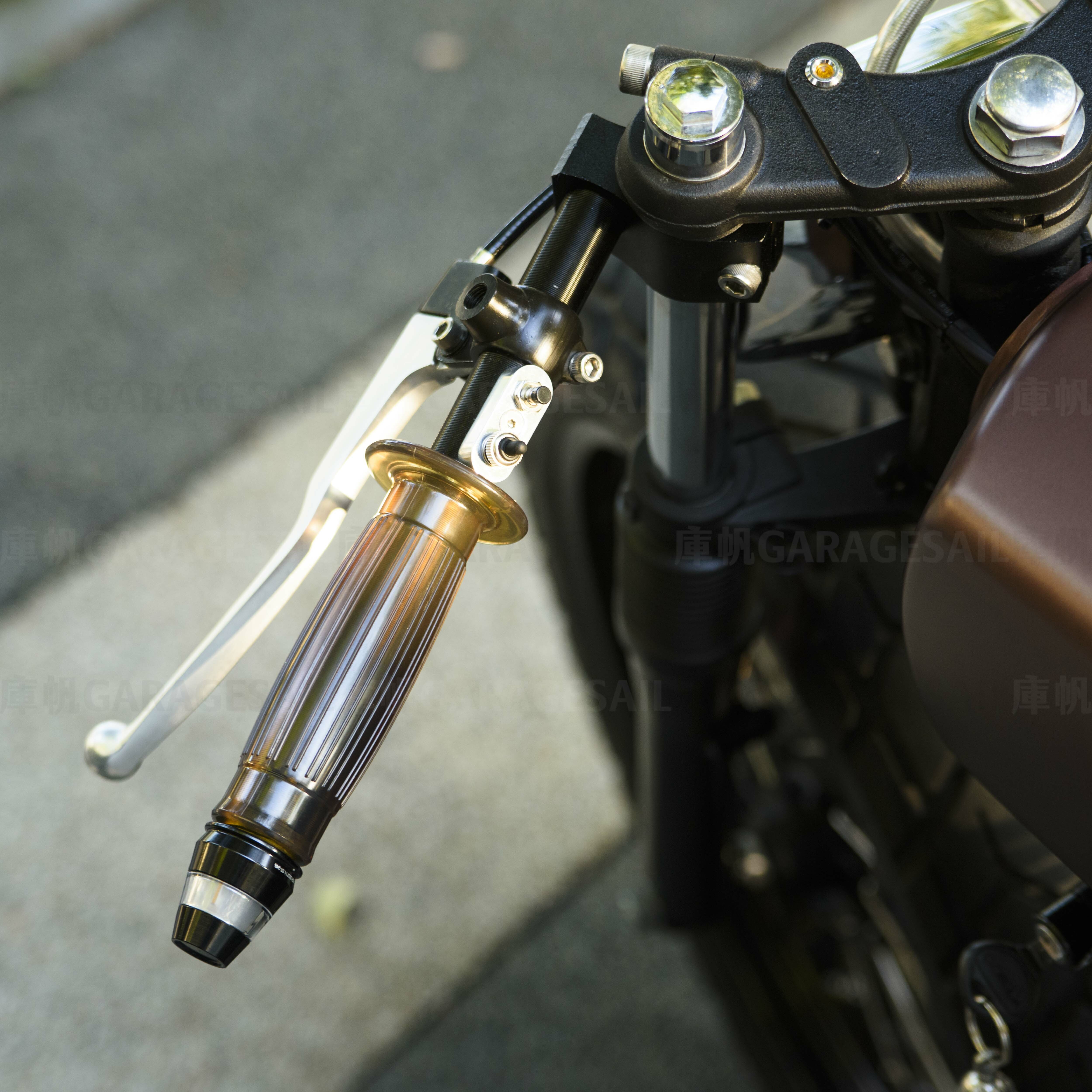 橡膠 握把套 亮面油壺 - 半透明咖啡