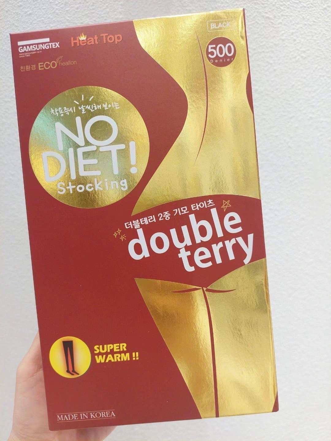 NO DIET厚絨雙層發熱瘦腿感褲襪 九分襪  500D