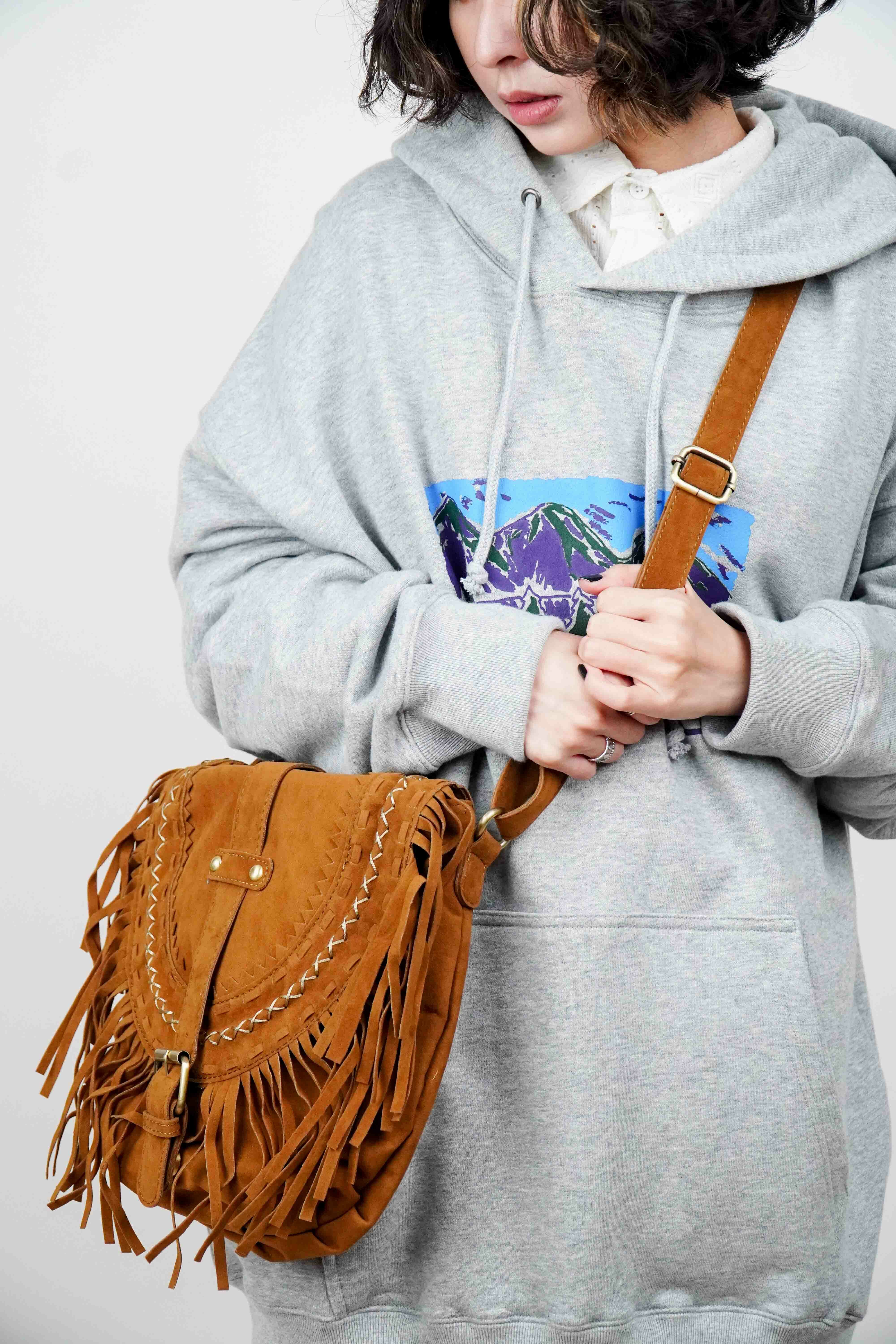 『Always_Good』皮革 流蘇 側背包