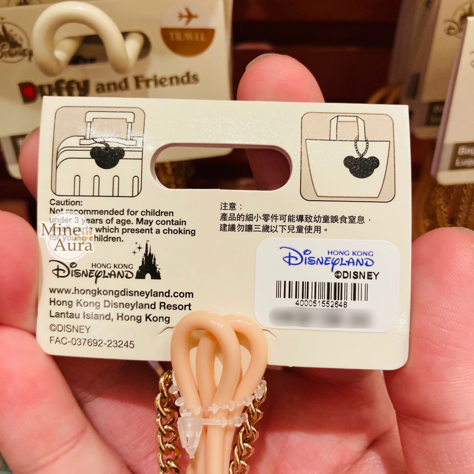 雪莉玫 ShellieMay 大頭圖案 吊飾 行李吊牌 旅行用品 -香港迪士尼樂園