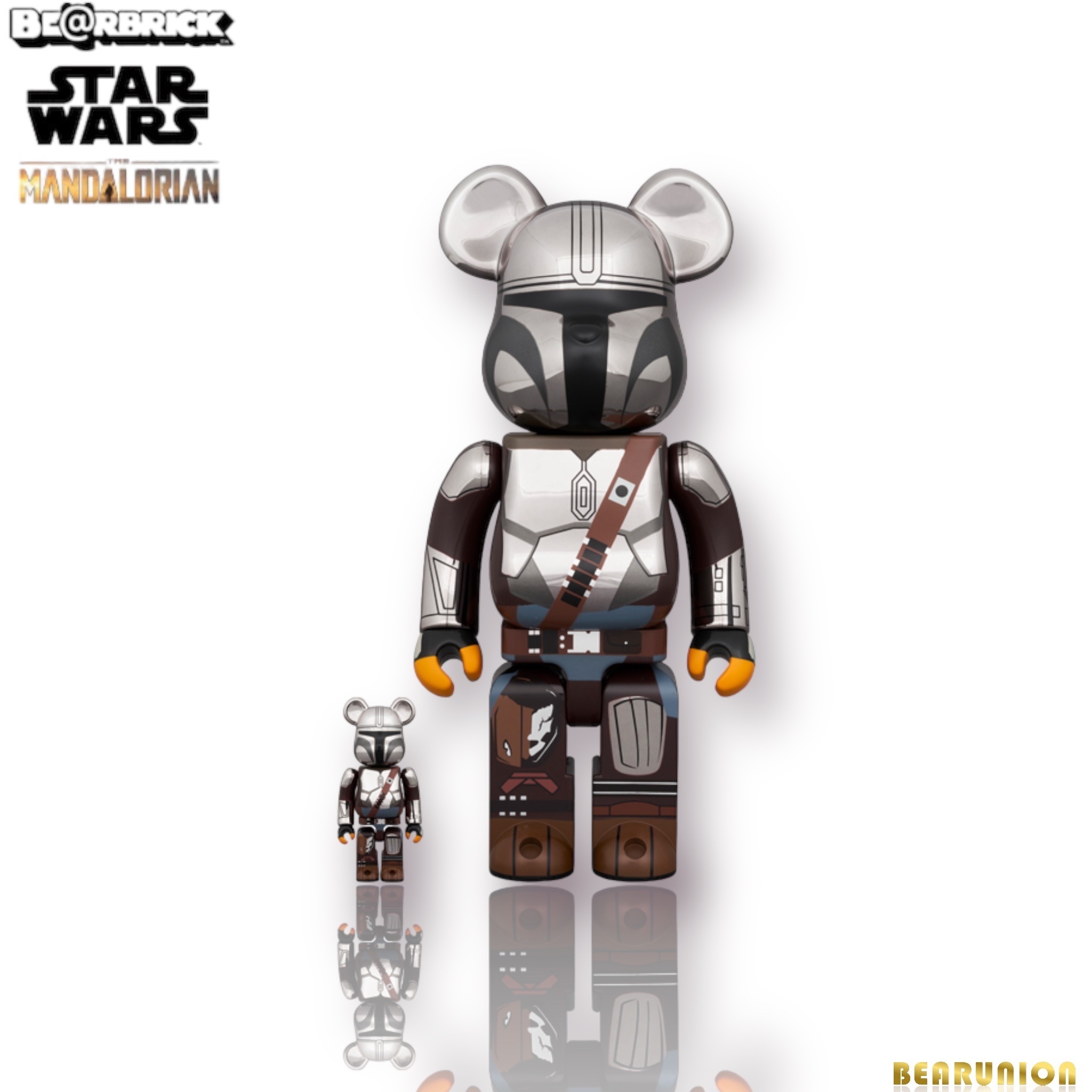 Bearbrick 400% 100% THE MANDALORIANCHROME