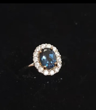 質感藍托帕石戒指