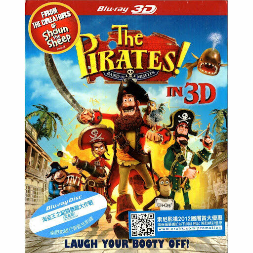 Pirates! Band of Misfits, The《海盜王之超級無敵大作戰》 (2012) (Blu-ray 3D + Blu-ray) (單碟裝) (香港版)