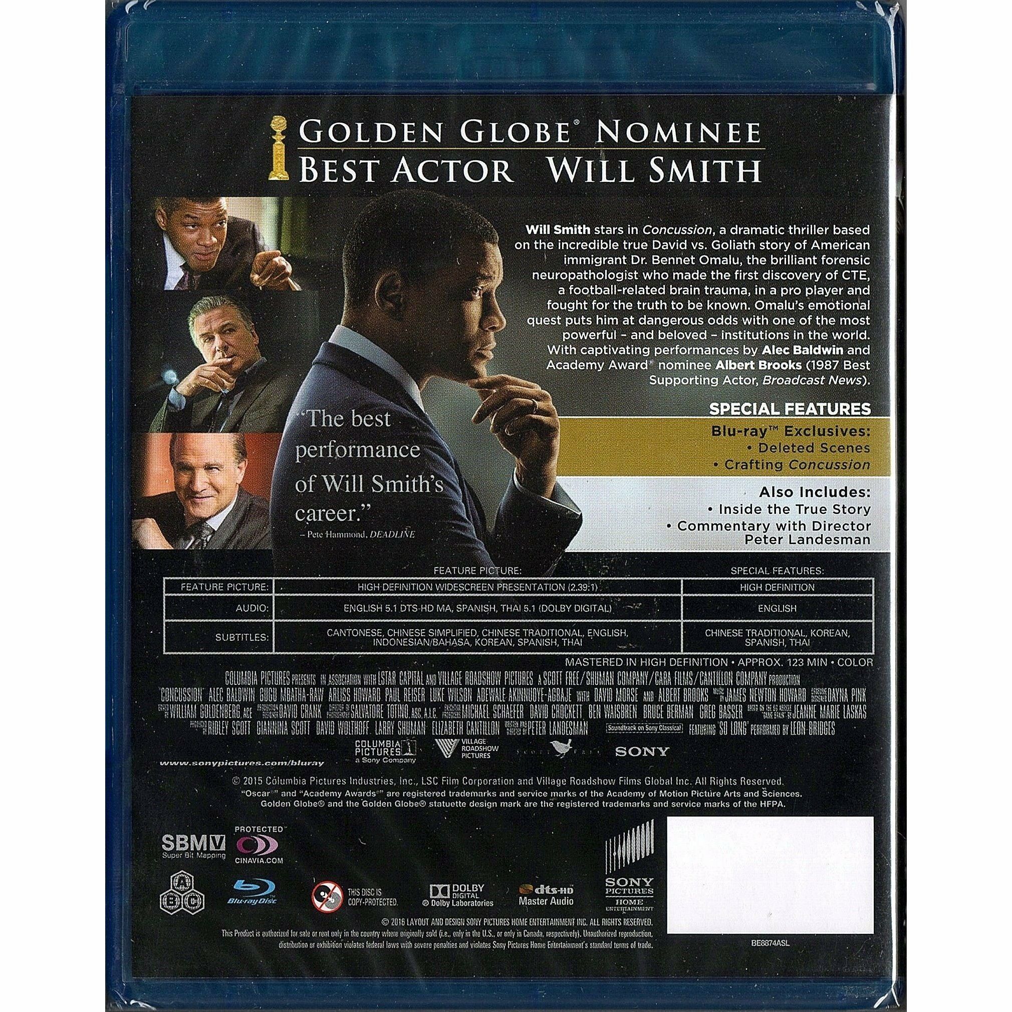 CONCUSSION 震盪真相 (Blu-ray) (香港版)