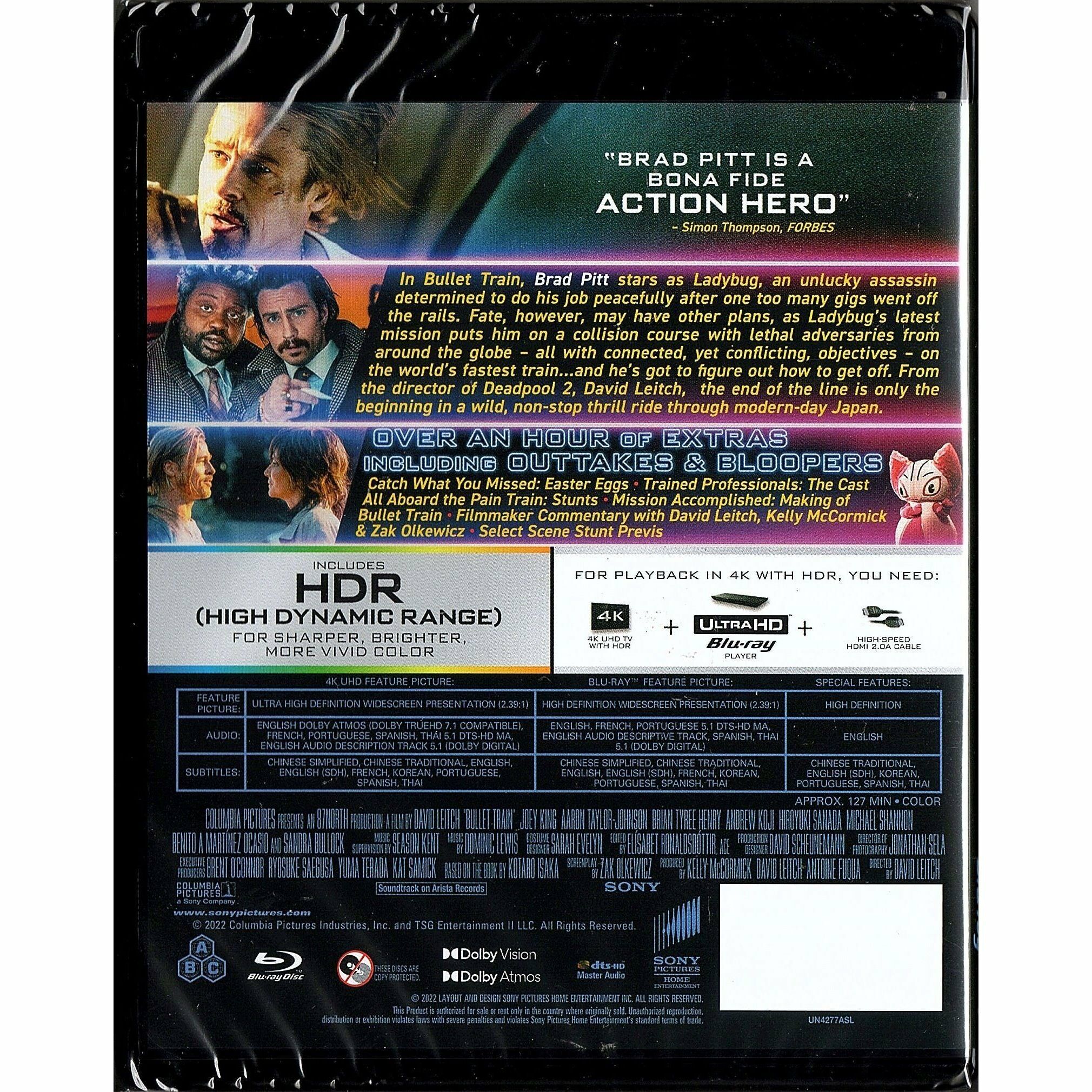 Bullet Train《殺手列車》(2022) (4K Ultra HD + Blu-ray) (香港版)