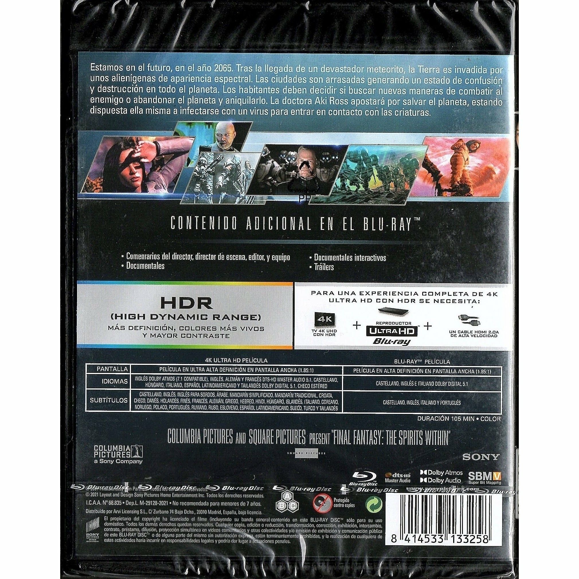 Final Fantasy: The Spirits Within (2001) (4K Ultra HD + Blu-ray) (Spain Version)