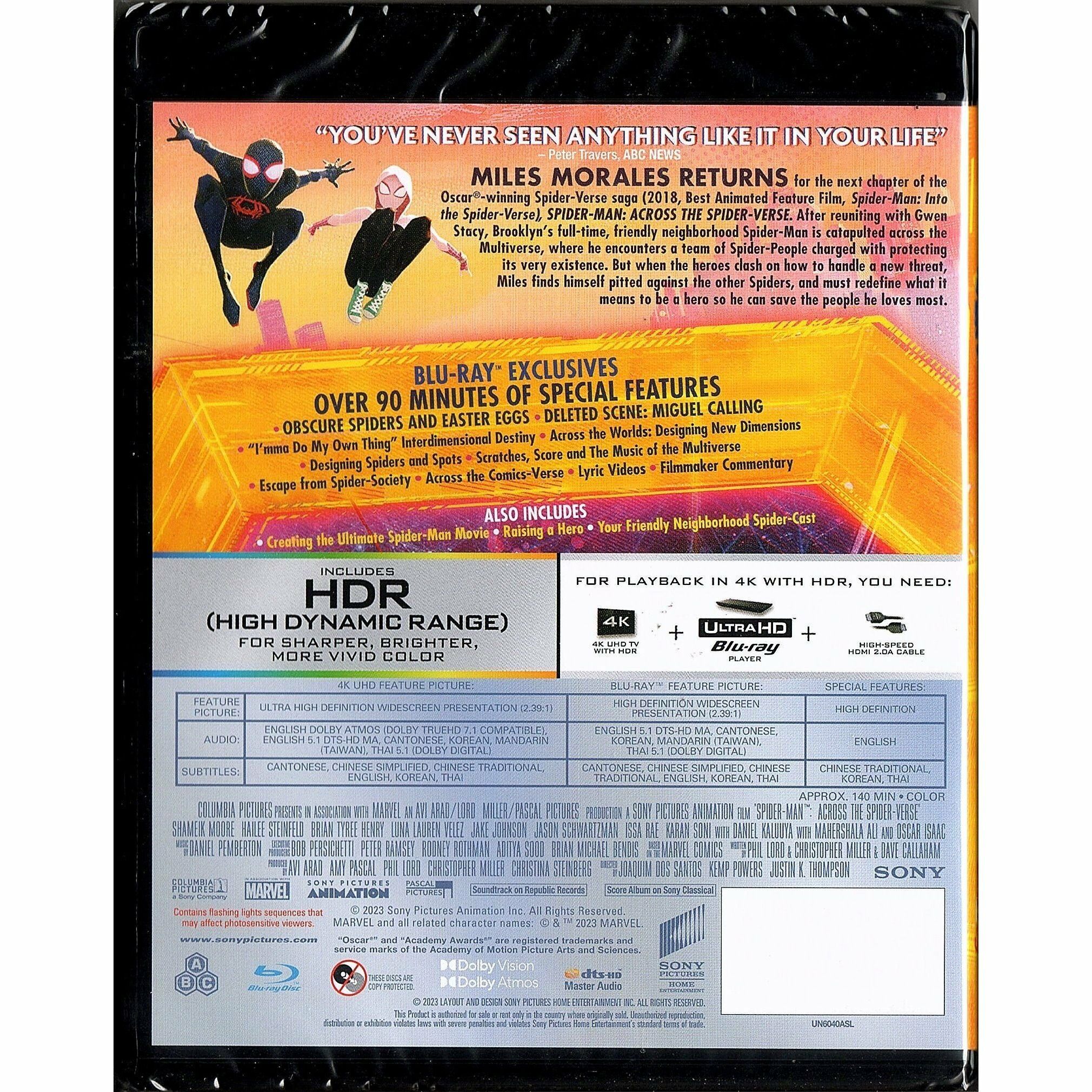 Spider-Man: Across the Spider-Verse (2023) (4K Ultra HD + Blu-ray)