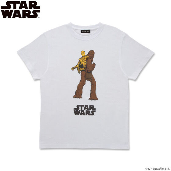 Pbandai 預訂2024/3月 STAR WARS/スター・ウォーズ チューバッカ＆C-3PO Tシャツ