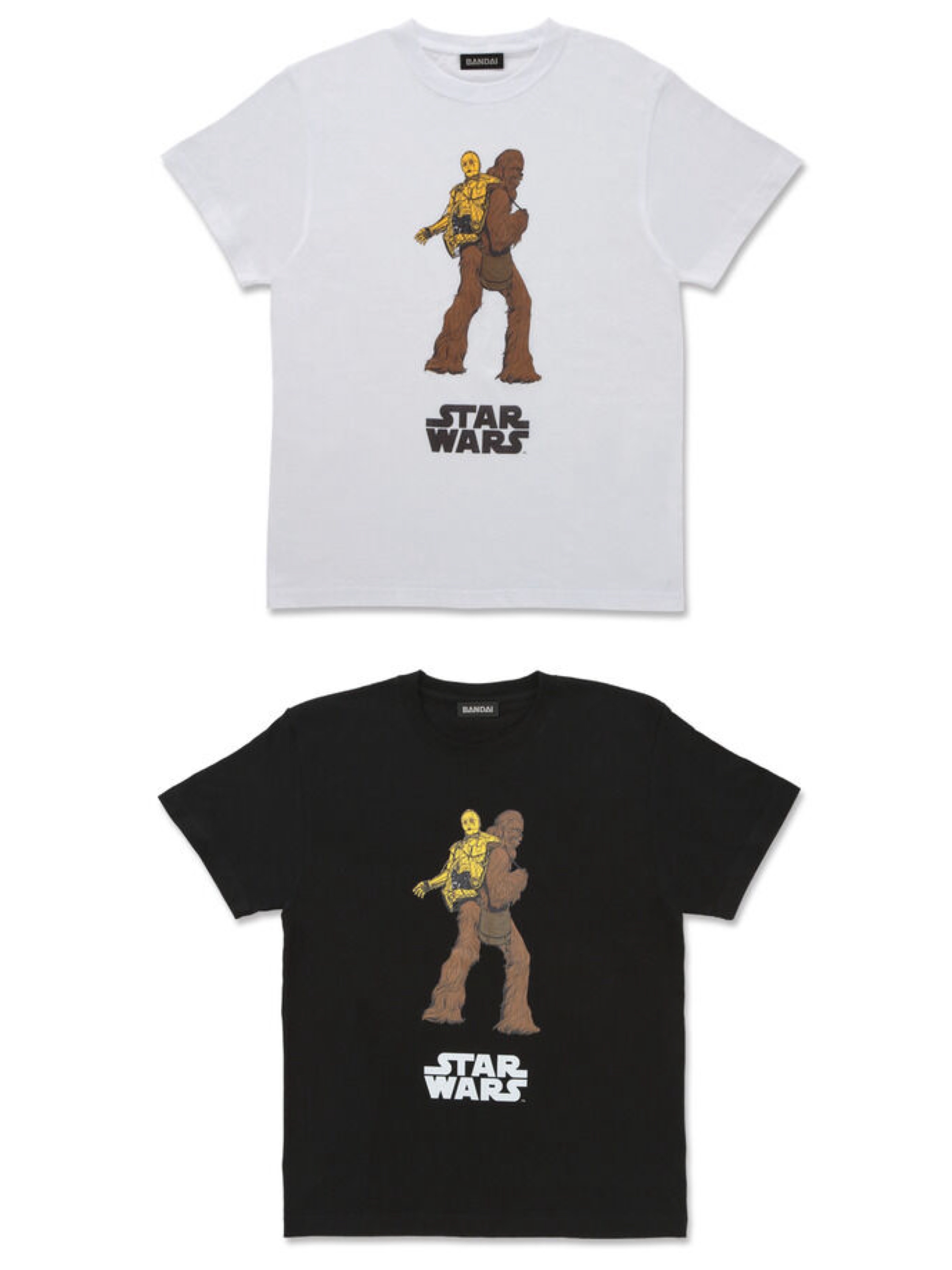 Pbandai 預訂2024/3月 STAR WARS/スター・ウォーズ チューバッカ＆C-3PO Tシャツ