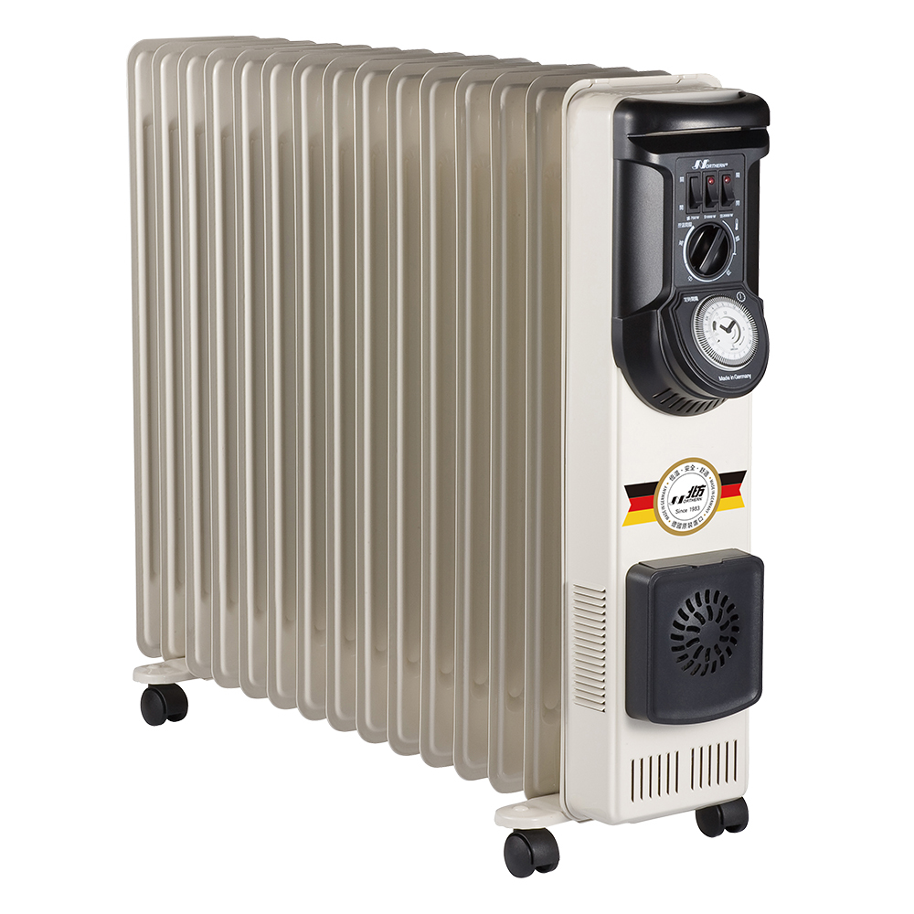 NB-15ZL葉片式恆溫電暖爐(15葉片)限用220V｜德國原裝進口｜附烘衣架、送220V電暖器專用延長線3.6m