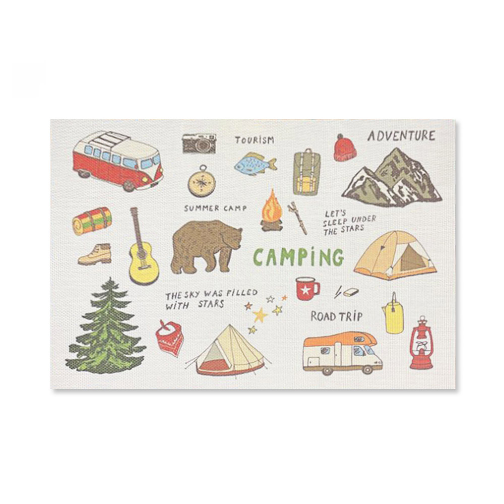 露營風插畫桌墊－(6色)