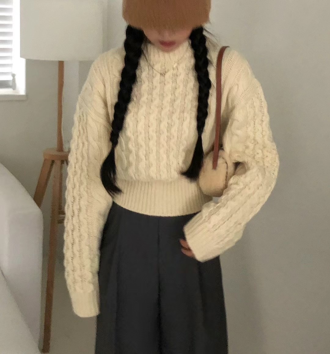 麻花針織毛衣