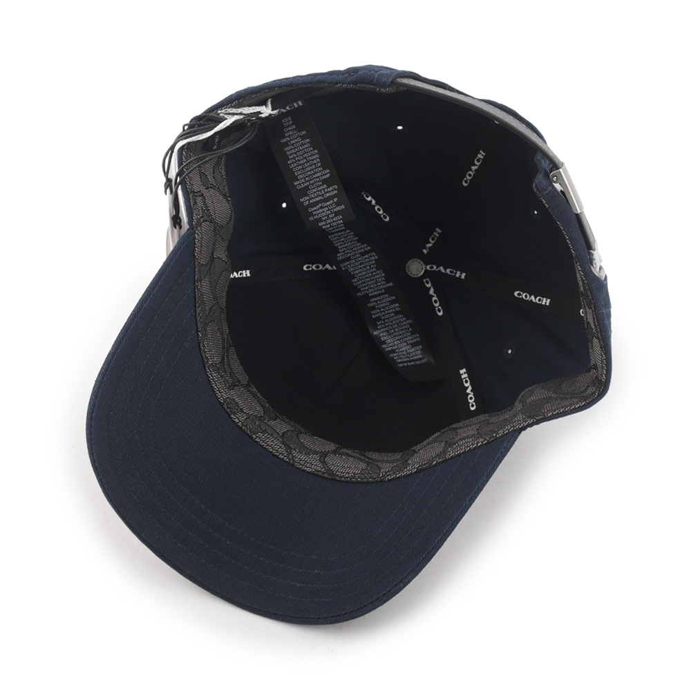 【COACH】刺繡標誌棉質棒球帽(海軍藍) CH409 NAV