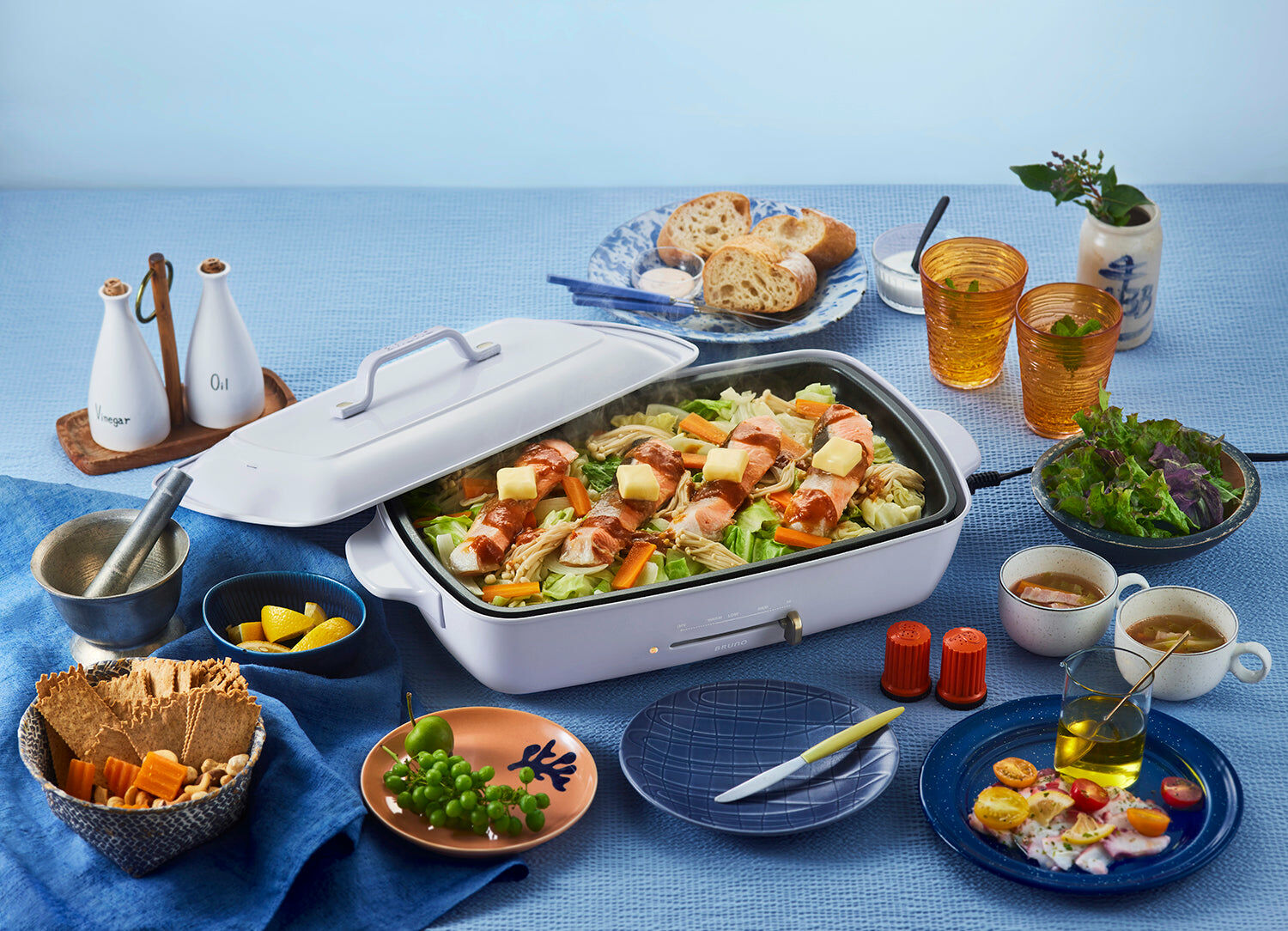 BRUNO 加大版多功能電熱鍋 - 丁香紫色 BOE026-SLI