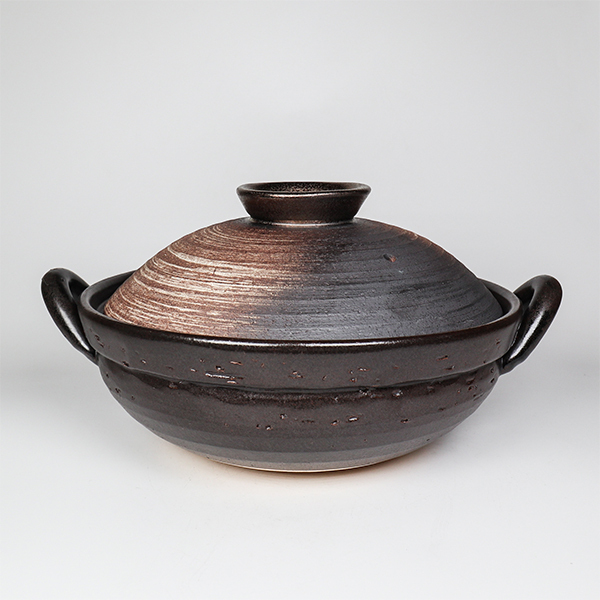 【萬古燒】備前金彩 8號 丸土鍋